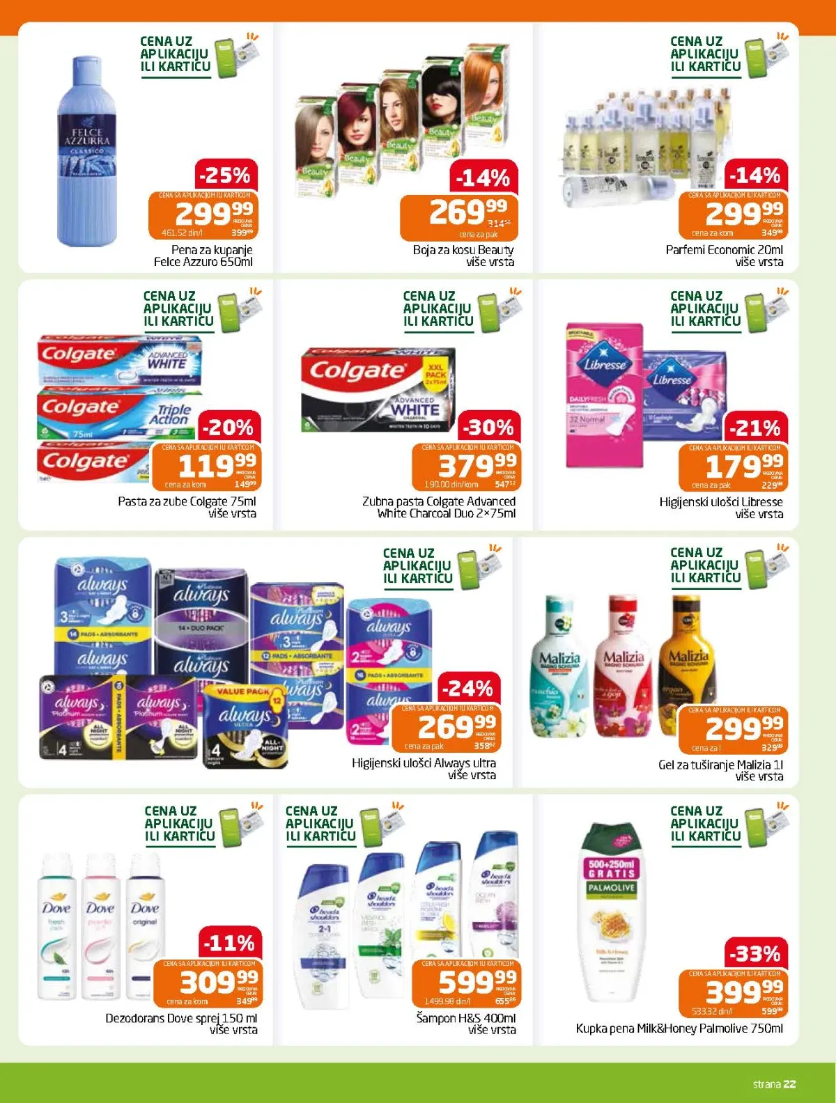 Gomex katalog strana 22 – Palmolive, Colgate, Dove, Head and Shoulders, ulošci i kozmetika
