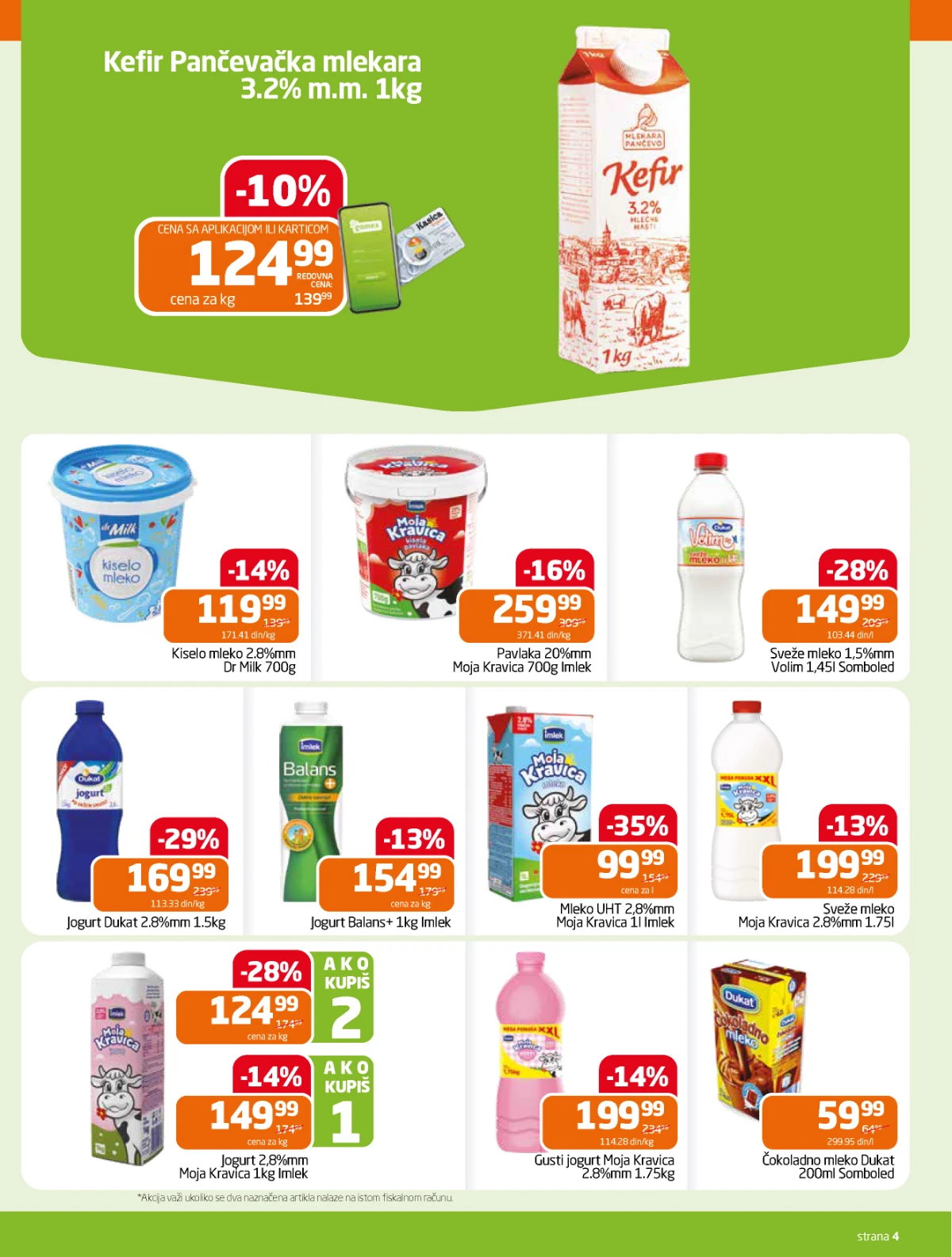 Gomex katalog – mleko, jogurt, pavlaka i kefir na akciji.