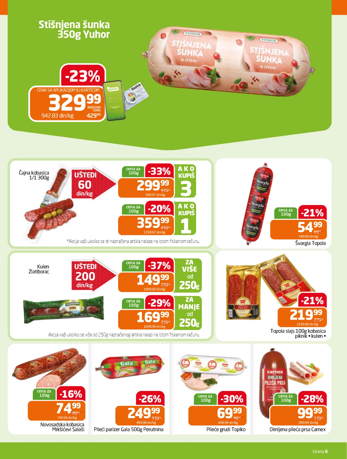 Gomex katalog – šunka, kulen, pileći parizer i delikates proizvodi na akciji.