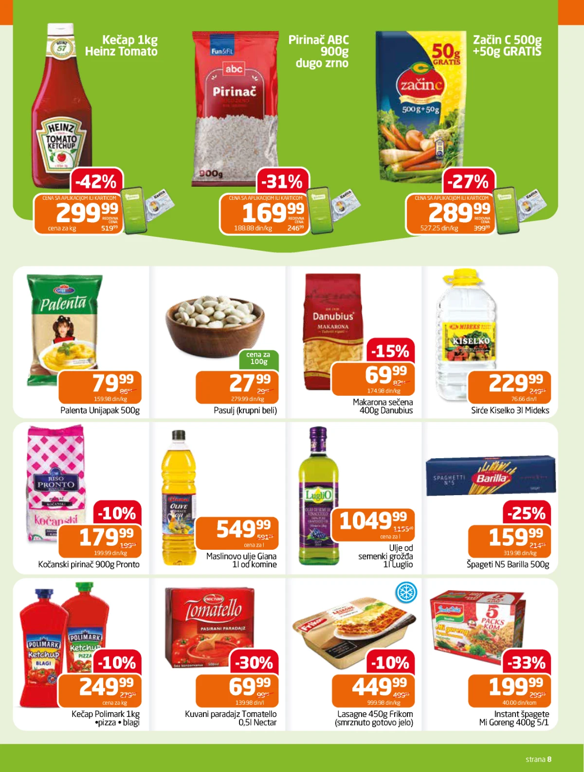 Gomex katalog – testenina, pirinač, kečap, ulje i osnovne namirnice na akciji.
