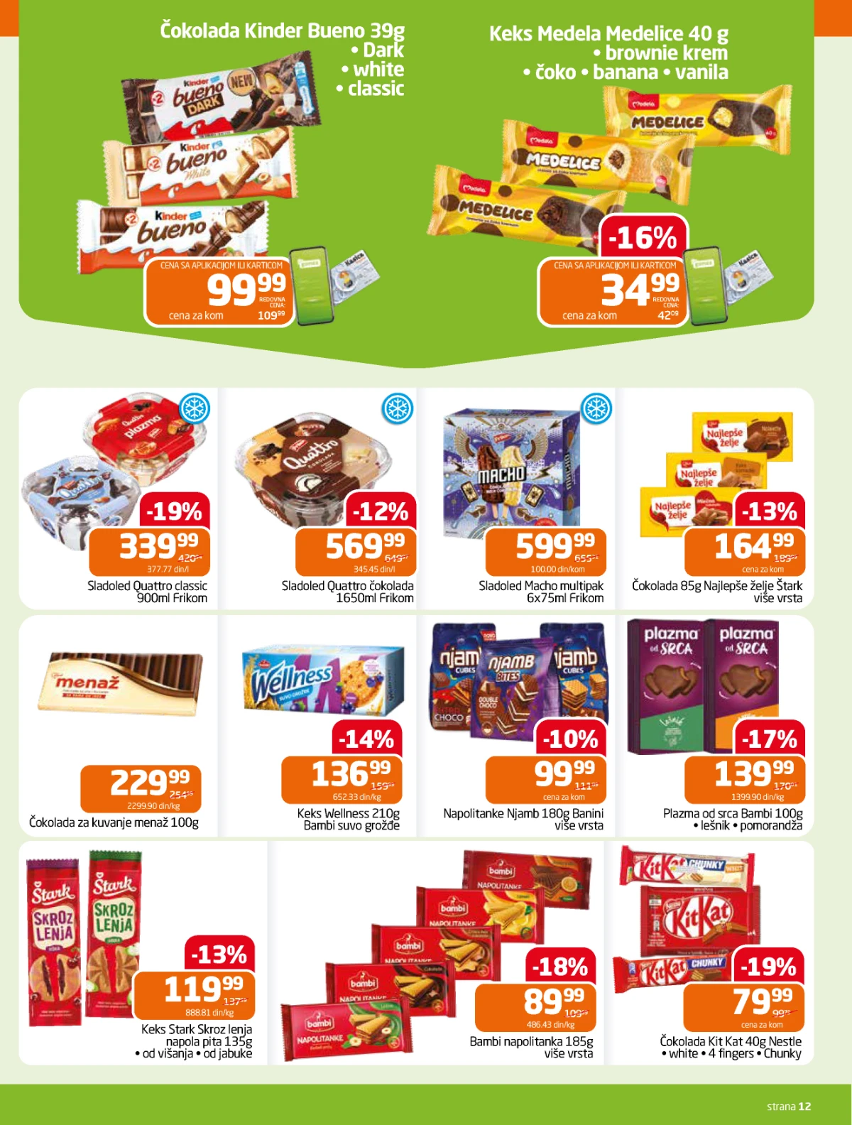 Gomex katalog – sladoledi, čokolade, keks i napolitanke po sniženim cenama.
