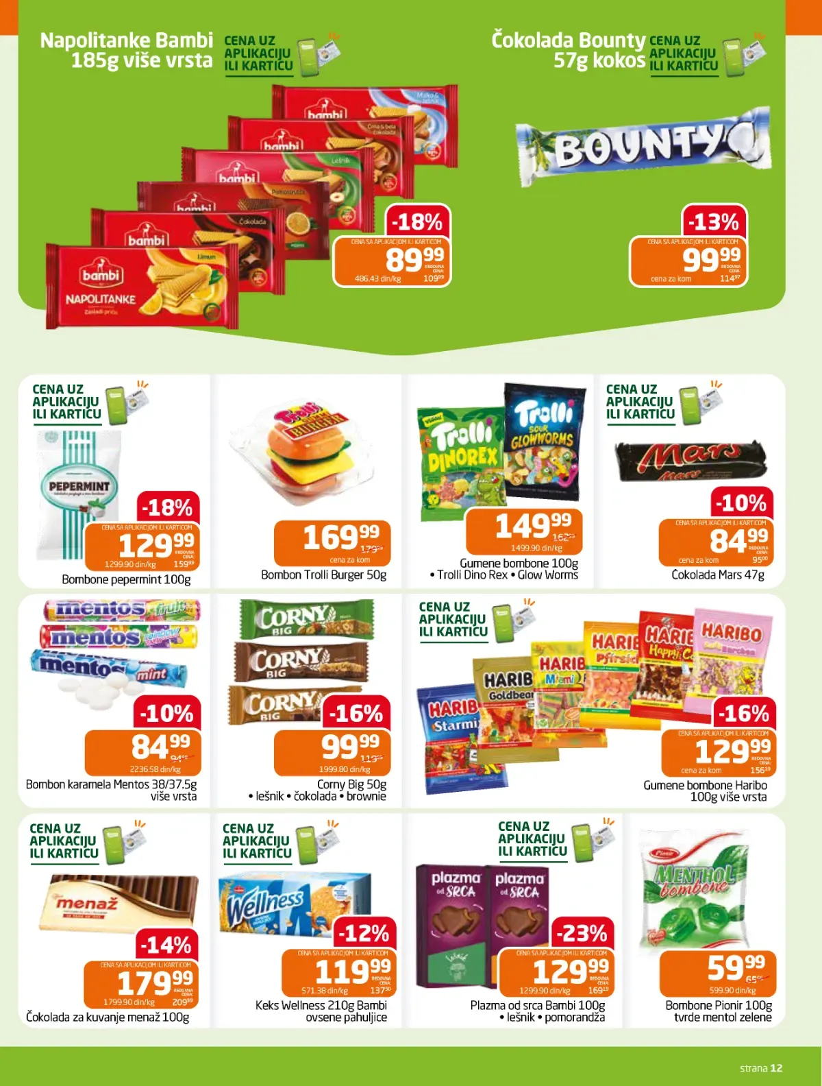 GOMEX katalog strana 12 – Plazma od srca i Bambi napolitanke po sniženim cijenama