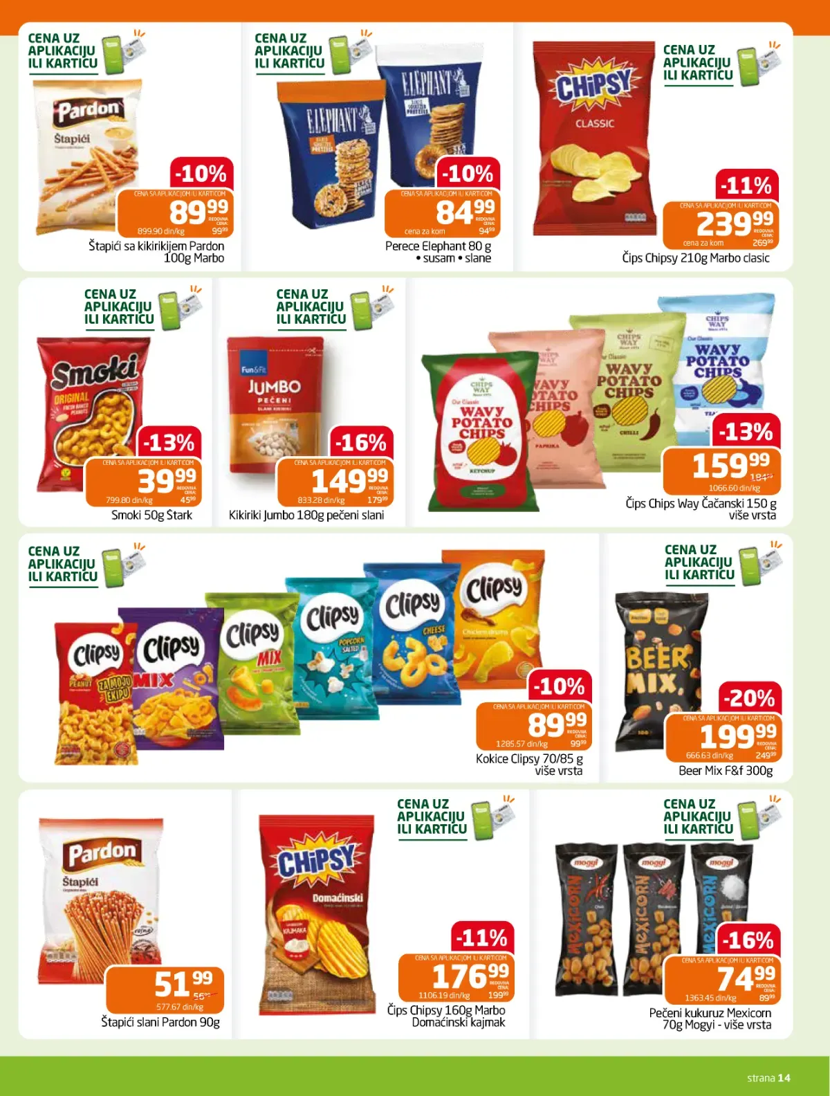 GOMEX katalog strana 14 – Beer Mix i Jumbo kikiriki na akciji