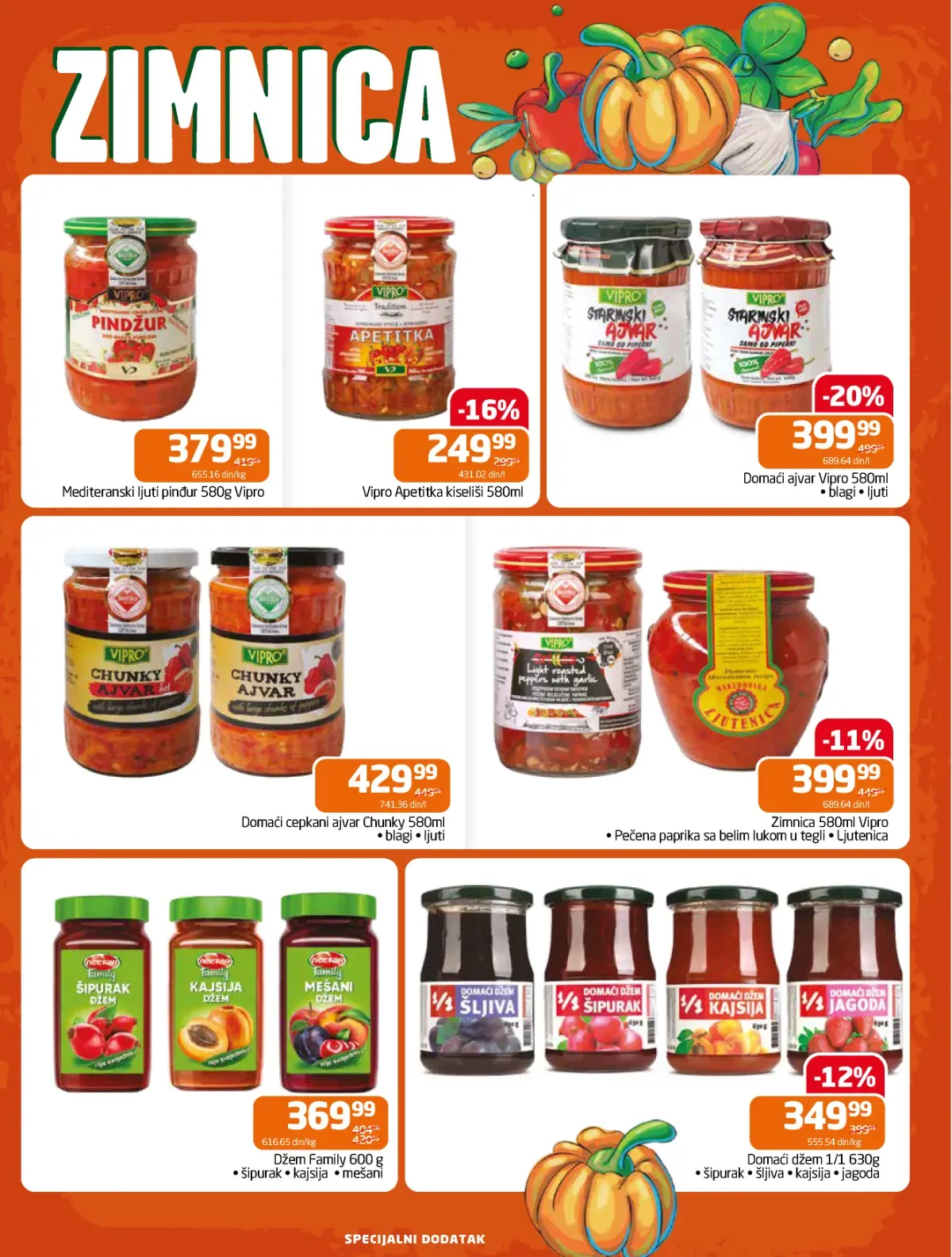 GOMEX katalog strana 24 – Vipro pinđur i domaći ajvar po sniženim cijenama