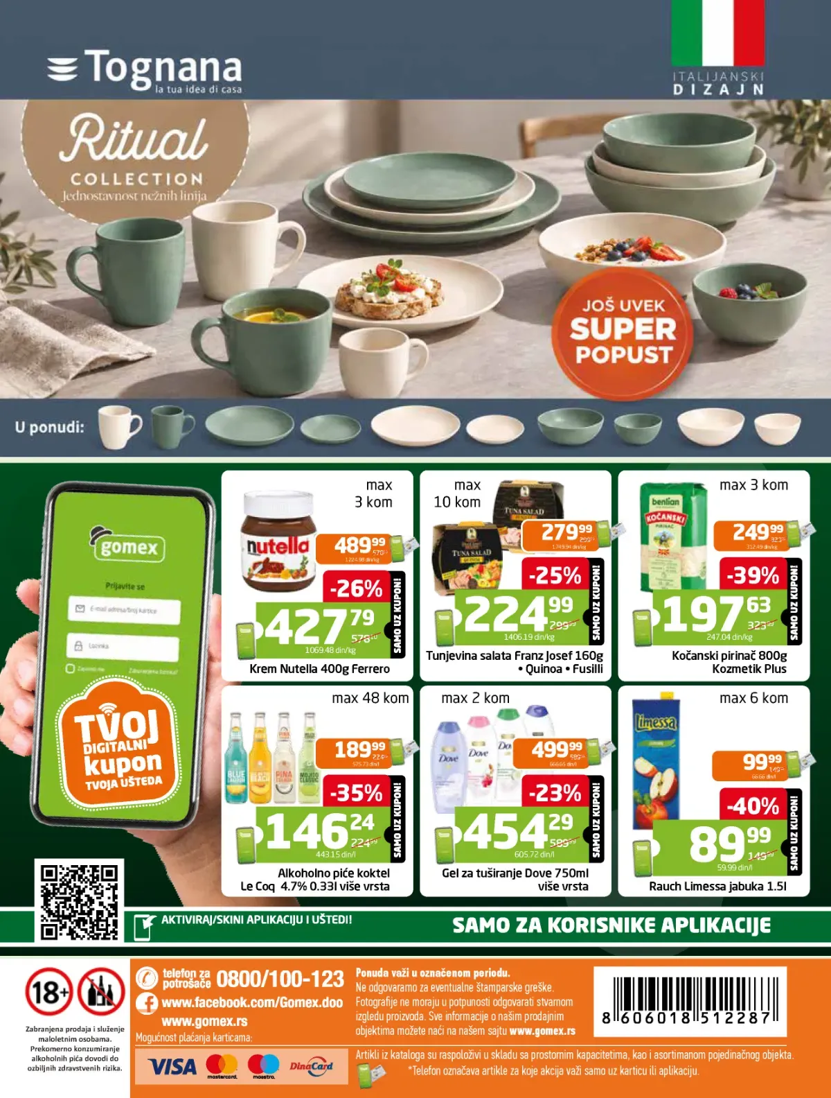 GOMEX katalog strana 28 – Rauch Limessa sok i Kočanski pirinač po sniženim cijenama