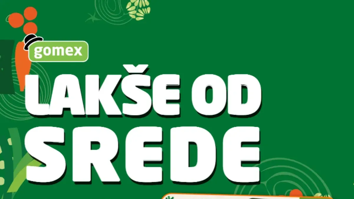 Gomex Lakše od srede od 05.08. do 09.08.2026. donosi popuste do 54% na mlečne proizvode, meso, kafu, grickalice, piće i mnoge druge artikle uz Brojalicu