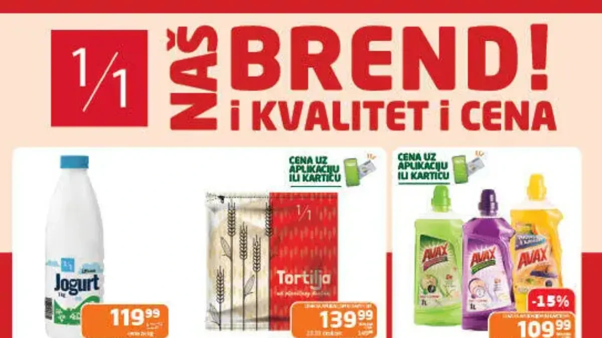 GOMEX Naši brendovi od 15. do 28.10.2026. – jogurt 119,99 din, kafa Arabeska 299,99 din i maslinovo ulje 649,99 din