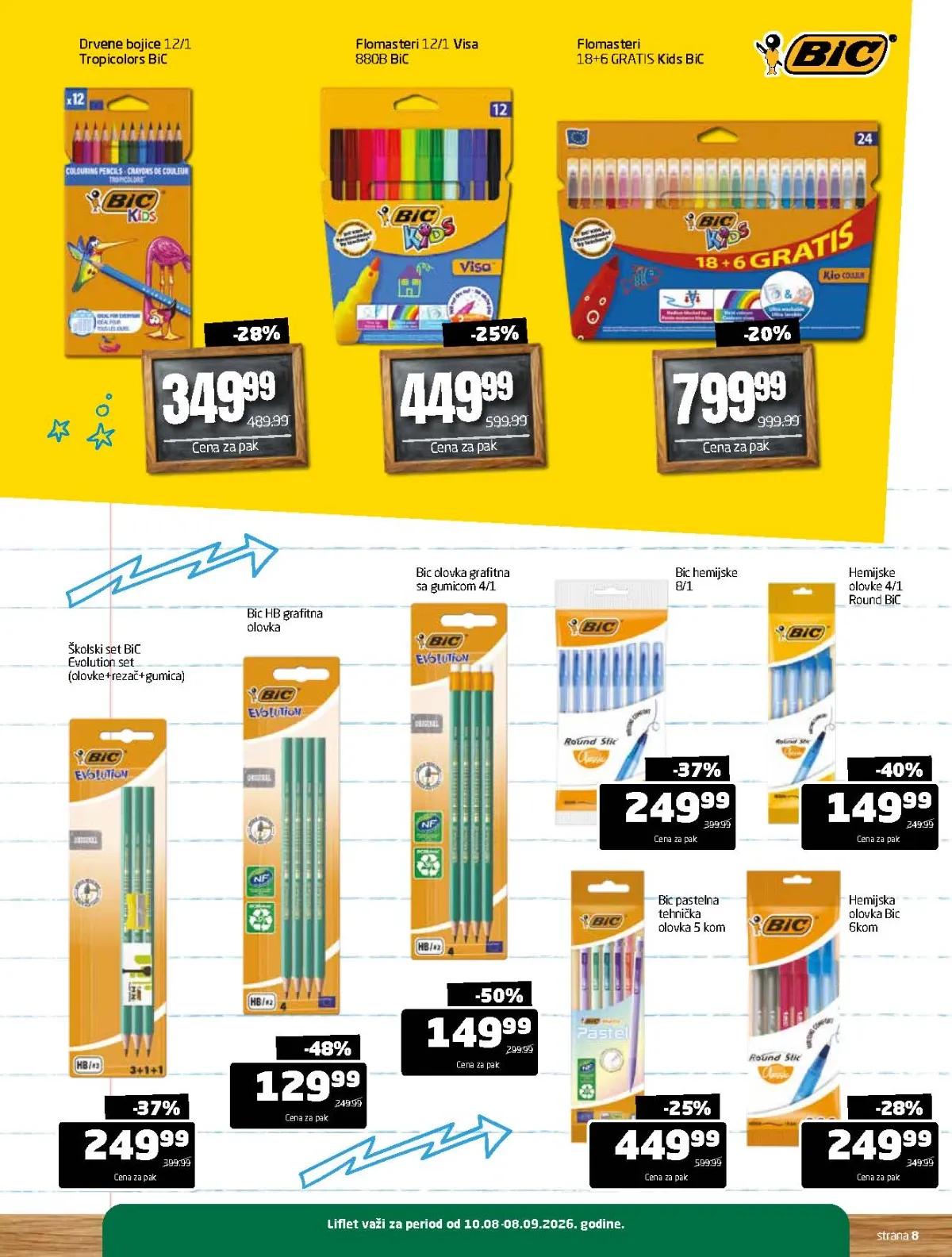 Gomex školski katalog – BIC bojice, flomasteri i olovke