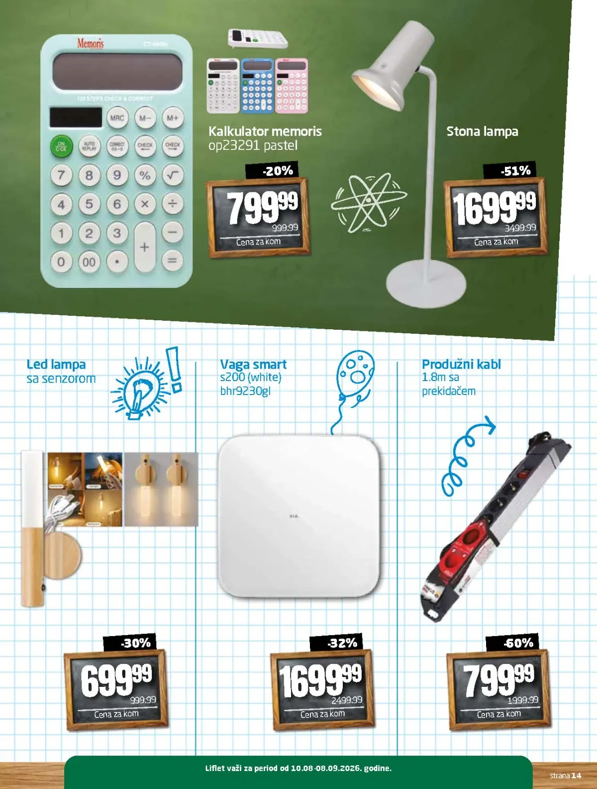 Gomex katalog – stona lampa, kalkulator i LED lampa uz popuste