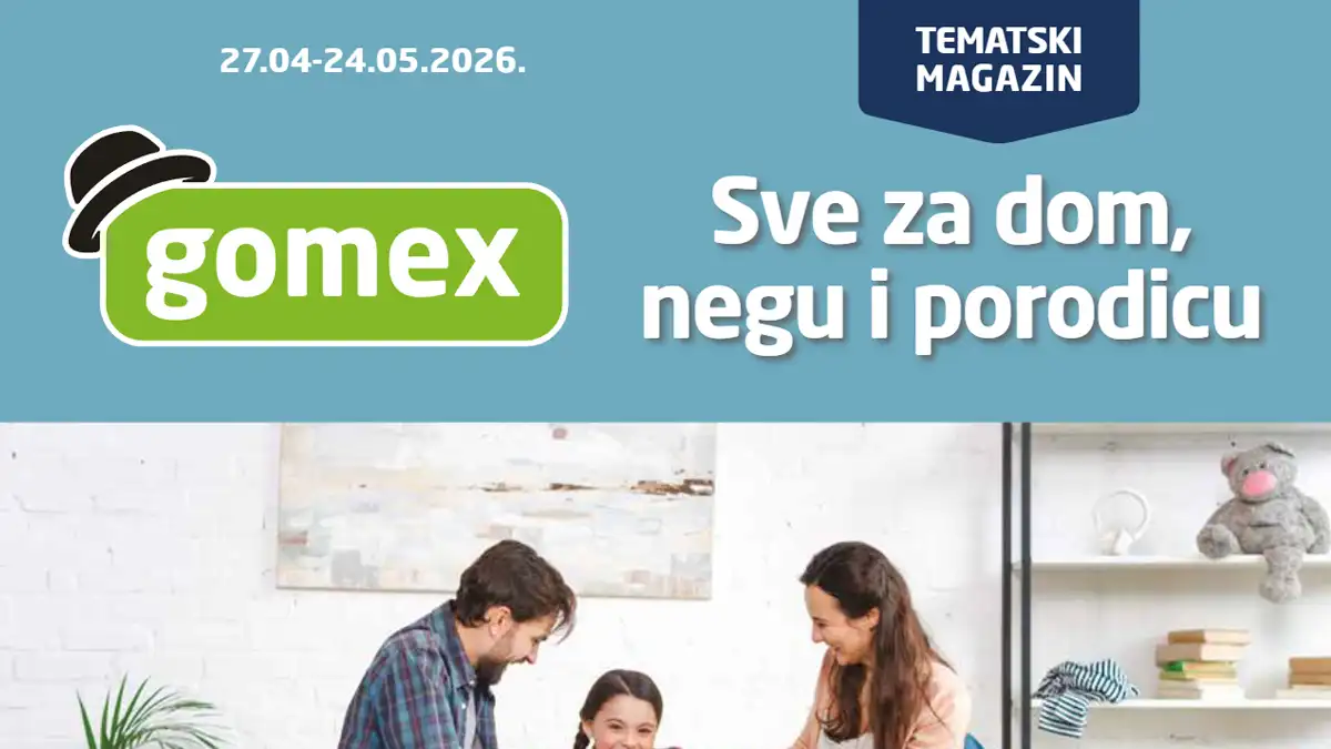Gomex katalog neprehrane sve za dom i negu sniženja do 50 posto maj 2026