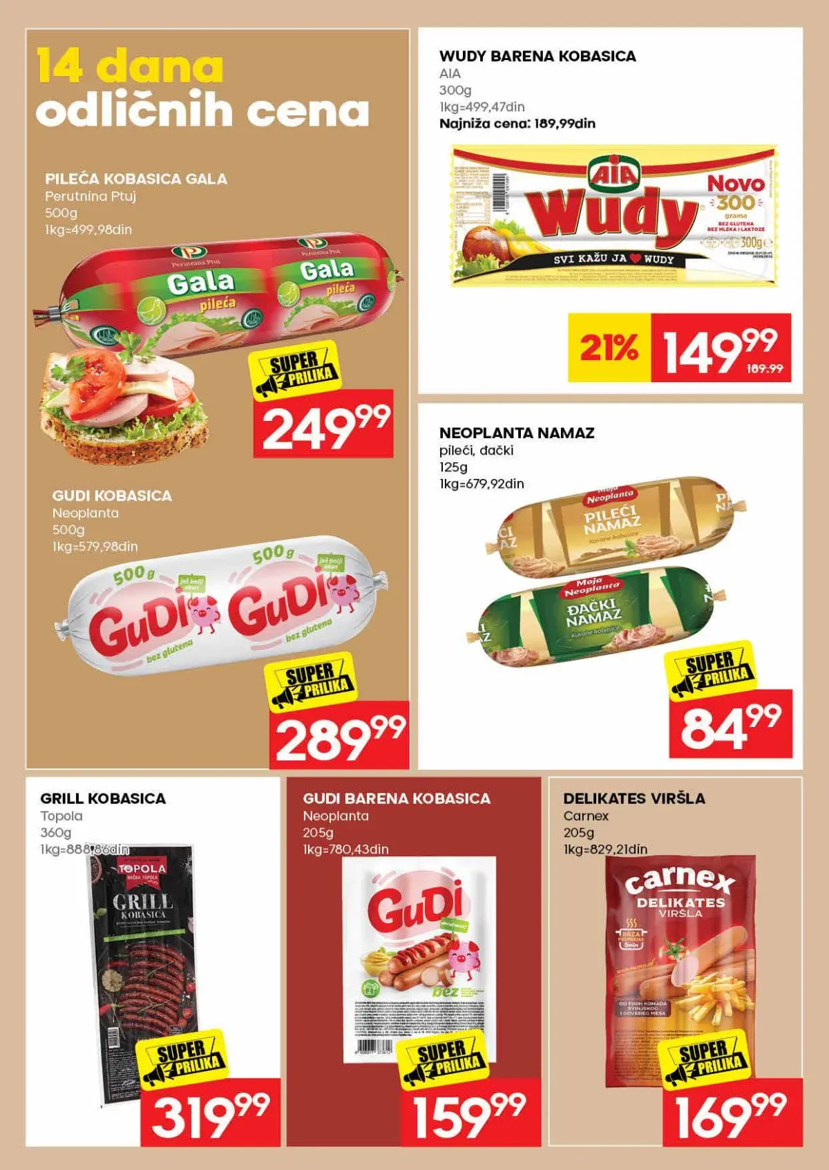 IDEA akcija – kobasice i namazi IDEA katalog – kobasice i mesni namazi