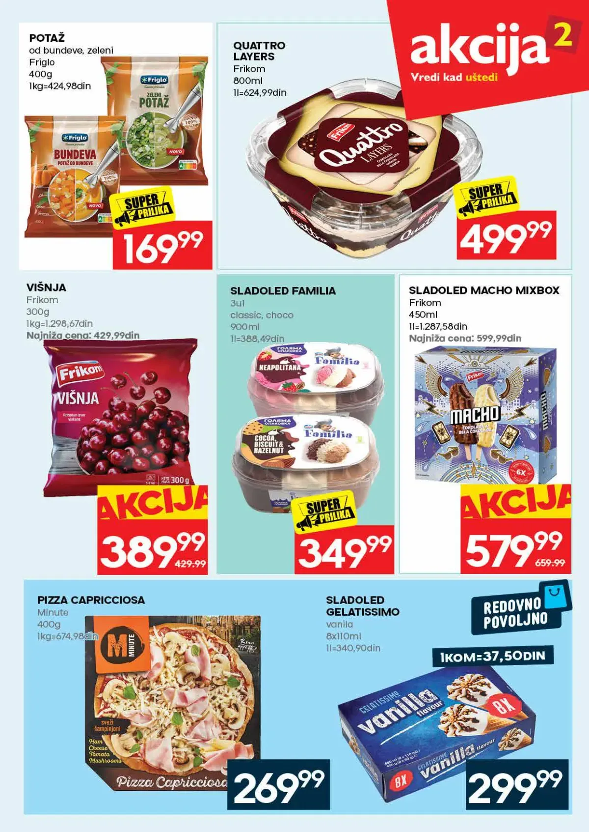 IDEA akcija – sladoled i smrznuti program IDEA katalog – sladoled, pizza i smrznuti proizvodi