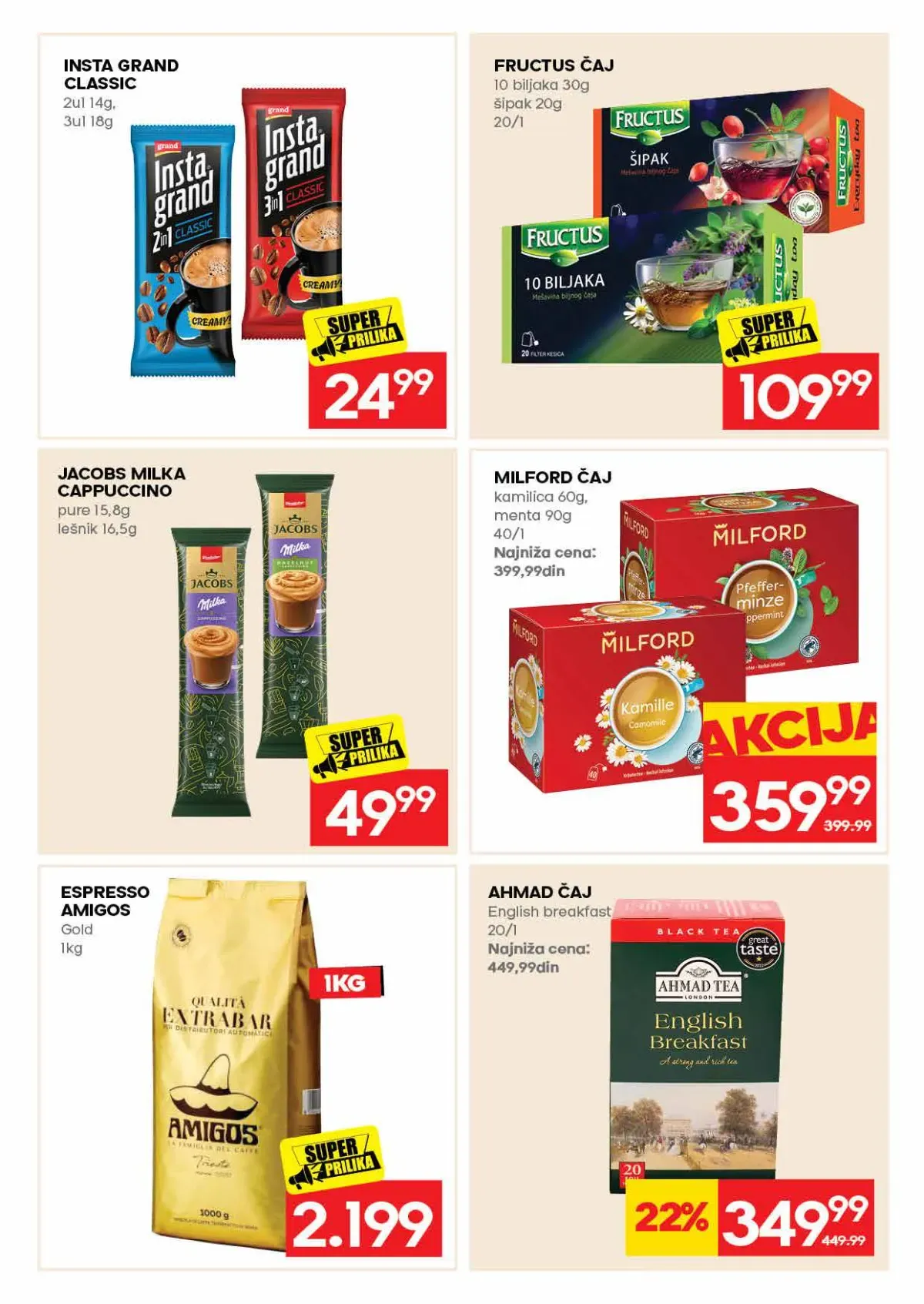IDEA akcija – čaj i kafa IDEA katalog – čajevi i kafa