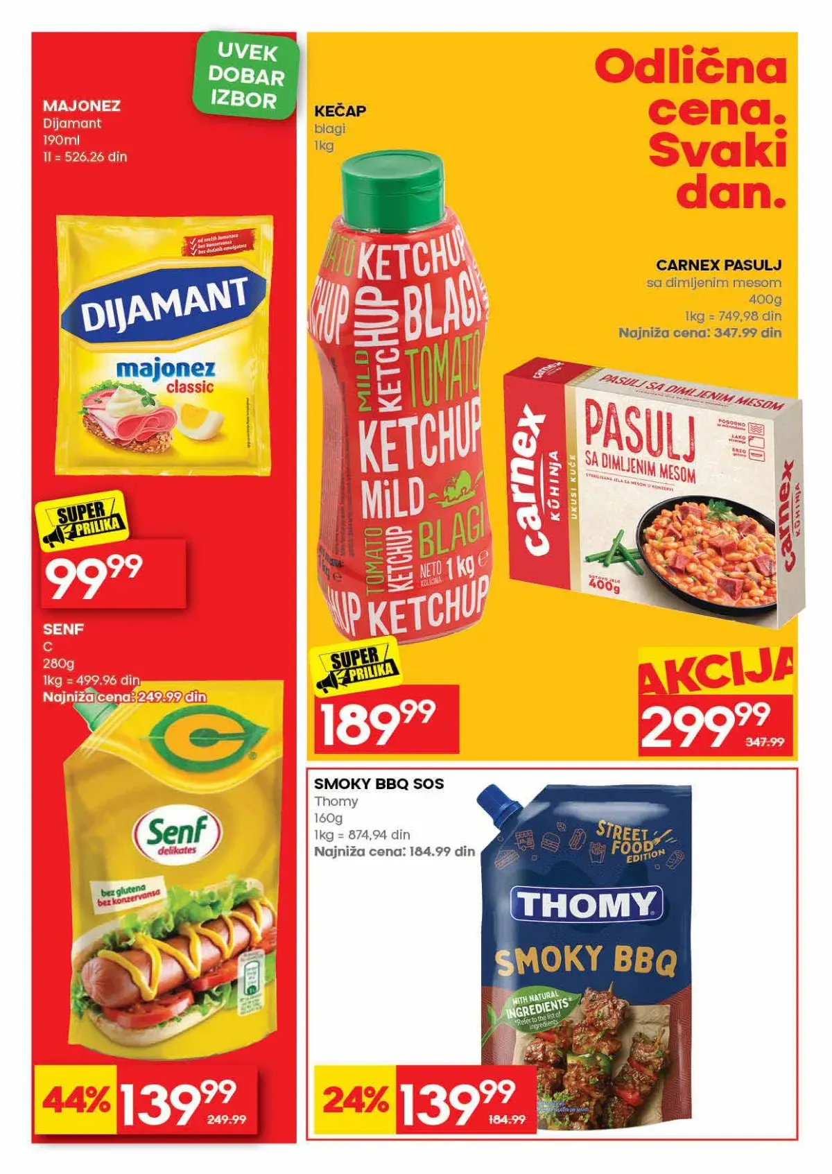 IDEA akcija – sosovi i dodaci jelima IDEA katalog – majonez, kečap i gotova jela