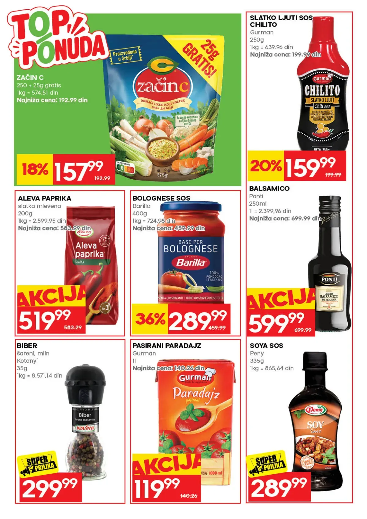 IDEA akcija – začini i sosovi IDEA katalog – začini i sosovi