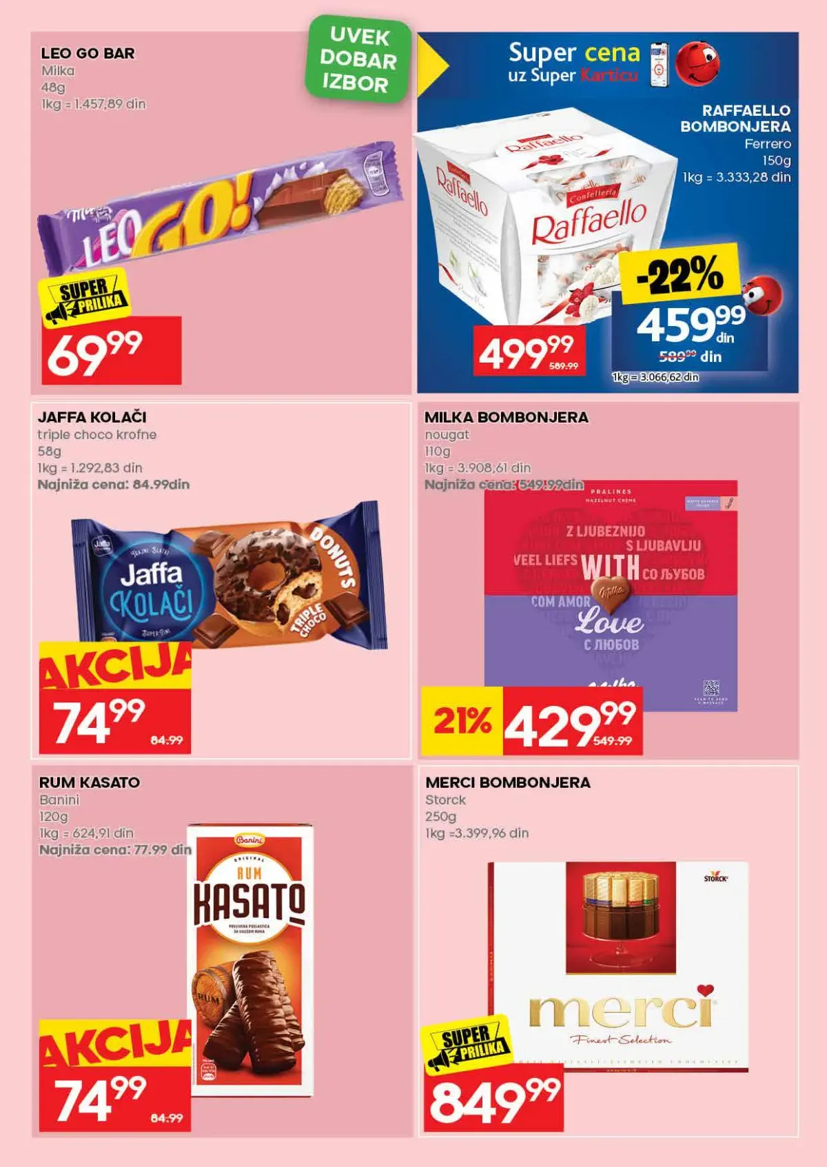 IDEA akcija – slatkiši IDEA katalog – bombonjere i slatkiši