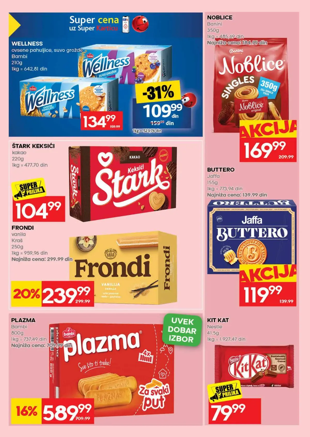 IDEA akcija – keksi IDEA katalog – keksi i slatkiši