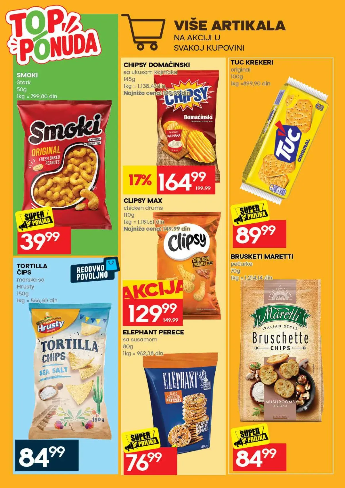 IDEA akcija – grickalice IDEA katalog – čips i grickalice