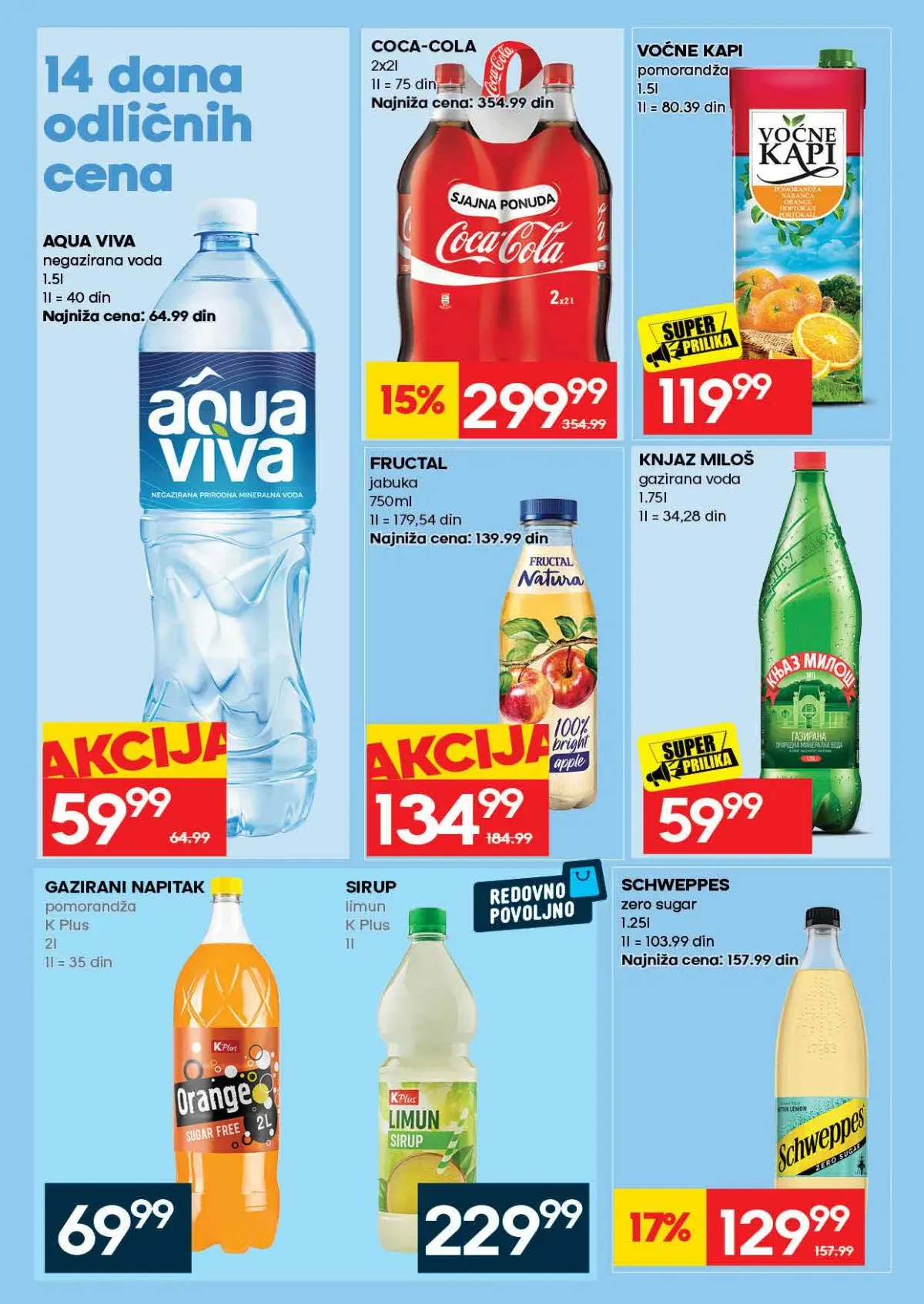IDEA akcija – piće IDEA katalog – voda i bezalkoholna pića