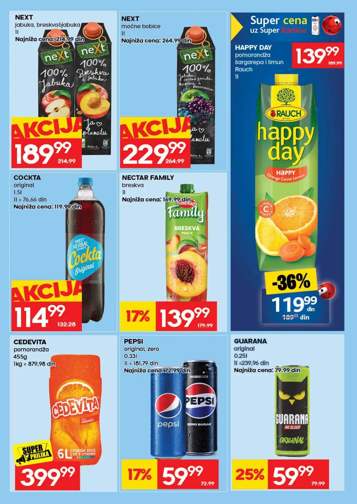IDEA akcija – sokovi IDEA katalog – sokovi i gazirana pića