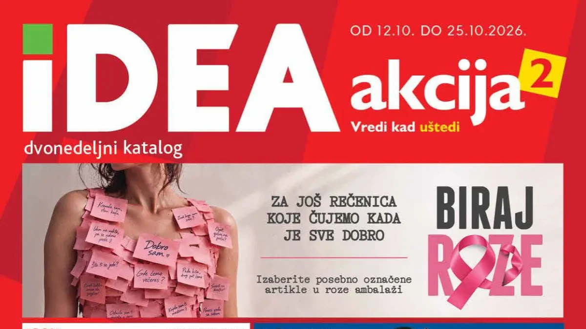IDEA katalog od 12. do 25.10.2026. – svinjski but, Zlatiborac šunka, Doncafé kafa i Felce Azzurra na akciji