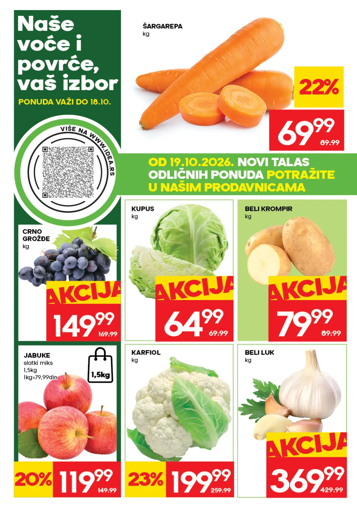 IDEA katalog, stranica 4 – šargarepa, crno grožđe, kupus, krompir, jabuke, karfiol i beli luk
