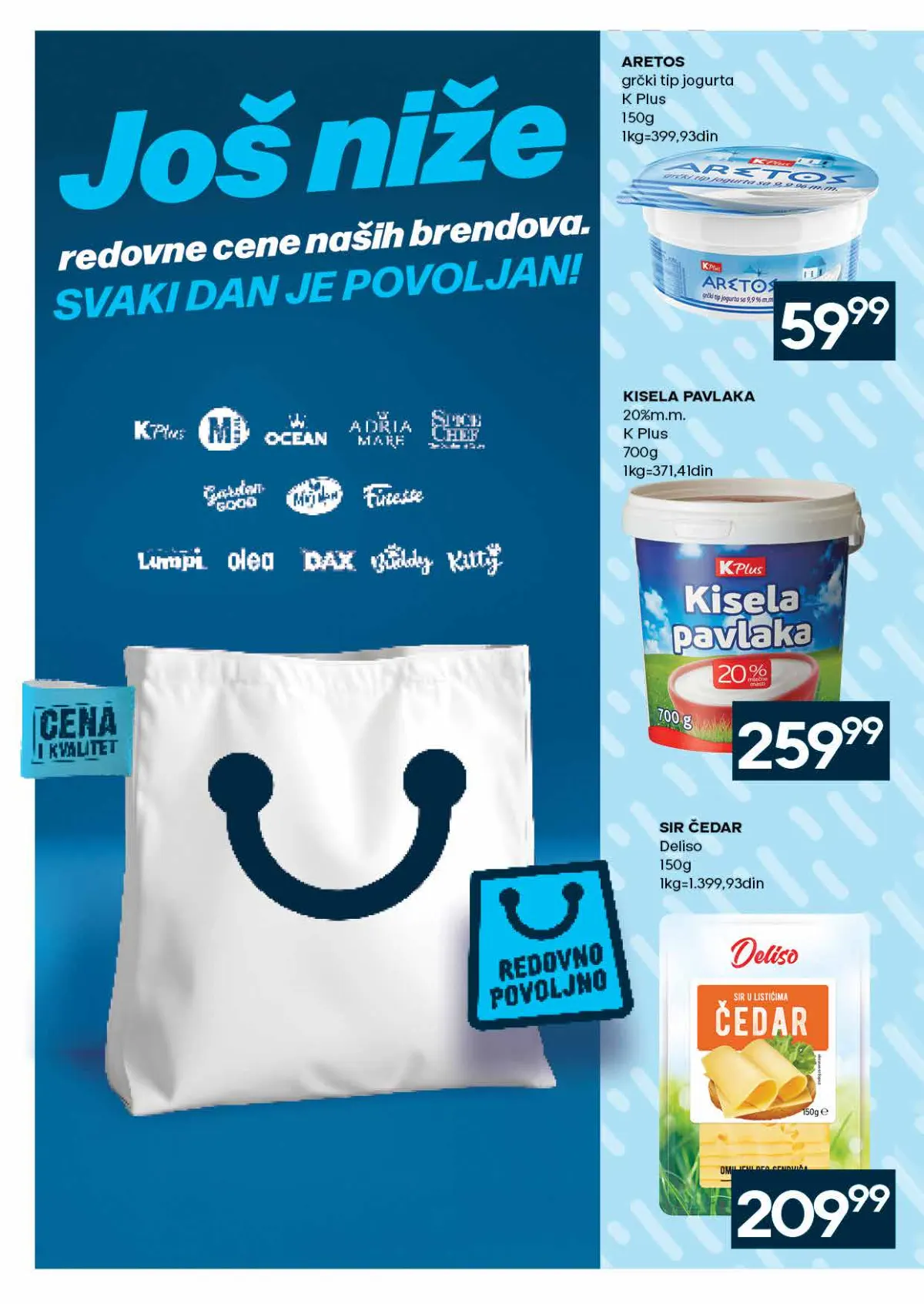 IDEA katalog, stranica 10 – Aretos grčki tip jogurta, K Plus kisela pavlaka i Deliso čedar