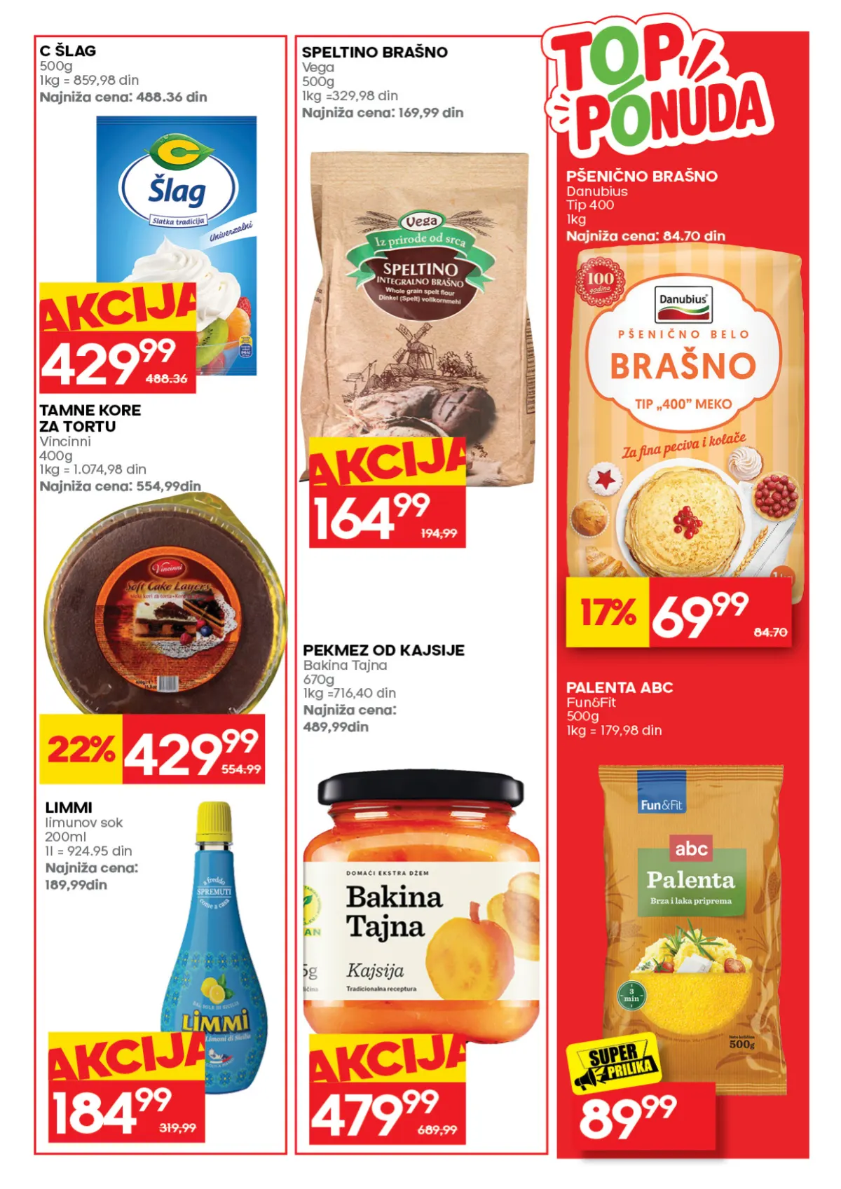 IDEA katalog, stranica 37 – C šlag, speltino i pšenično brašno, tanke kore, Limmi i Bakina Tajna pekmez