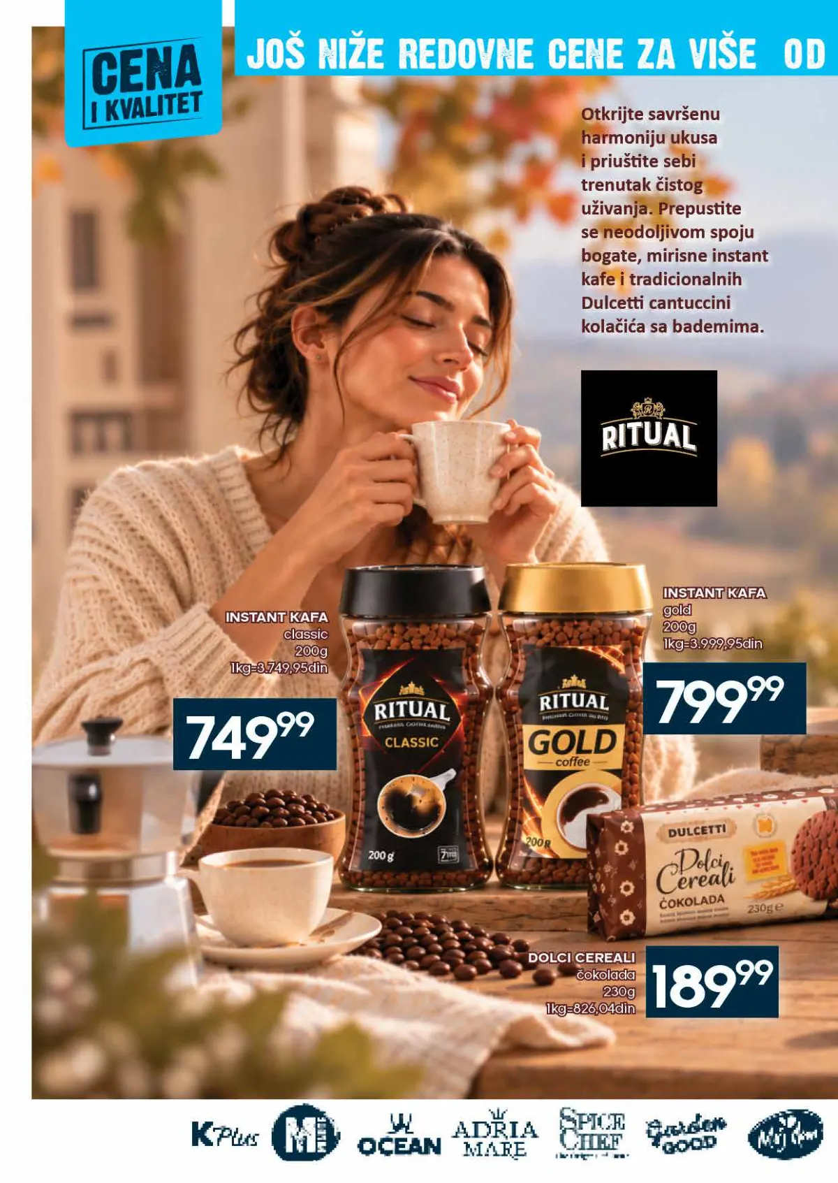 IDEA katalog, stranica 38 – Ritual Classic i Gold instant kafa i Dulcetti čokoladni keks