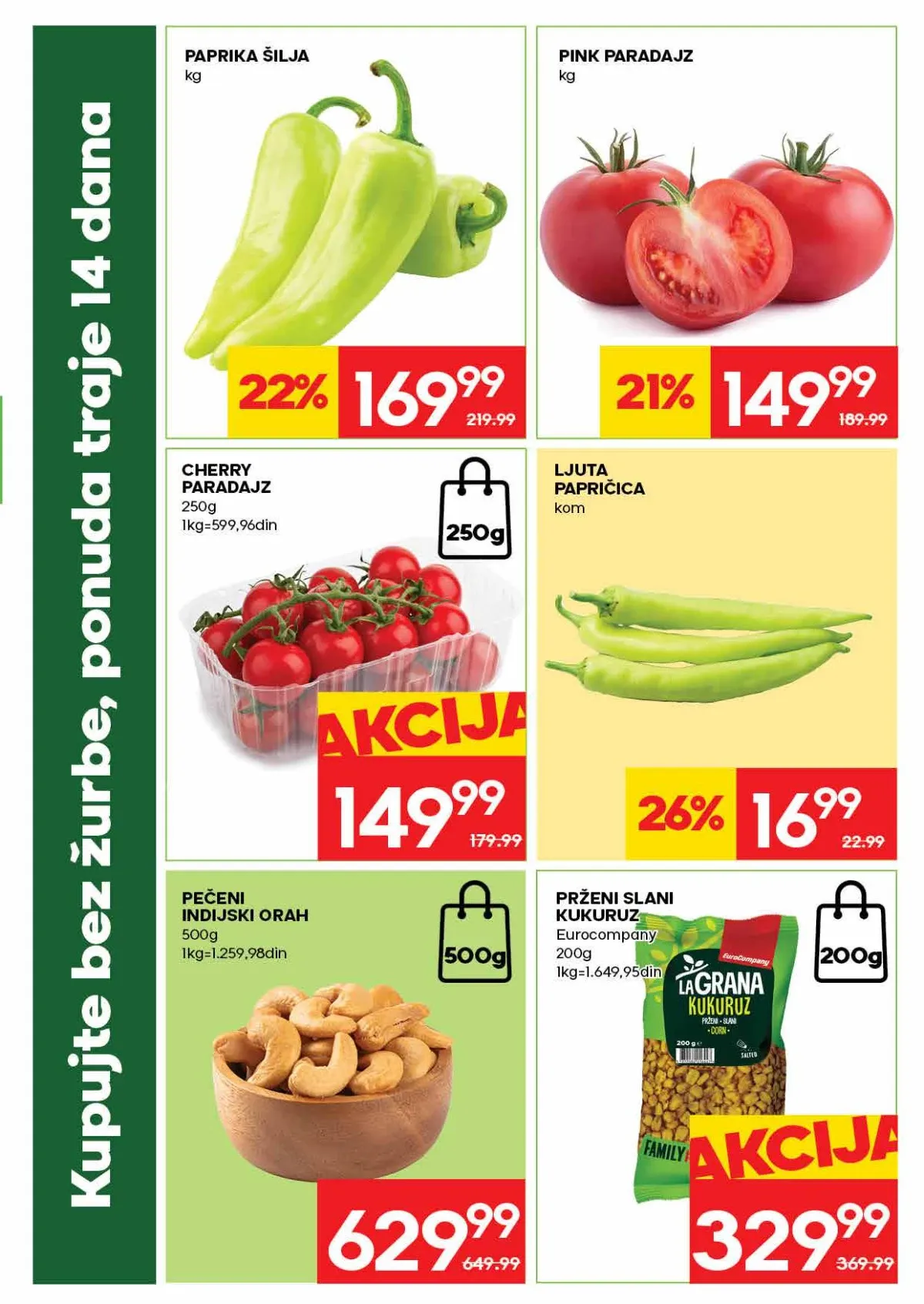 IDEA akcija na sveže povrće IDEA ponuda svežeg povrća do 13.09.2026.