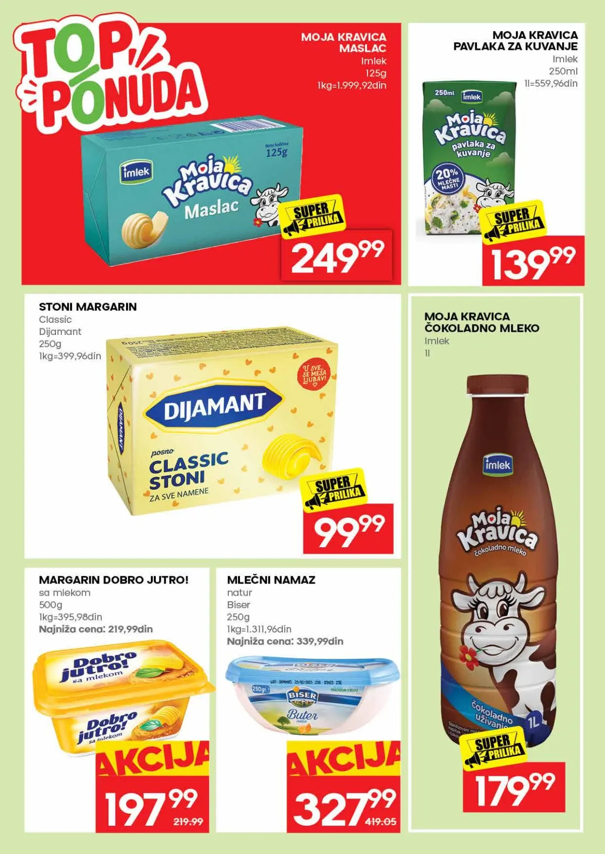 IDEA margarin, majonez i prelivi IDEA Top ponuda margarina, majoneza i preliva