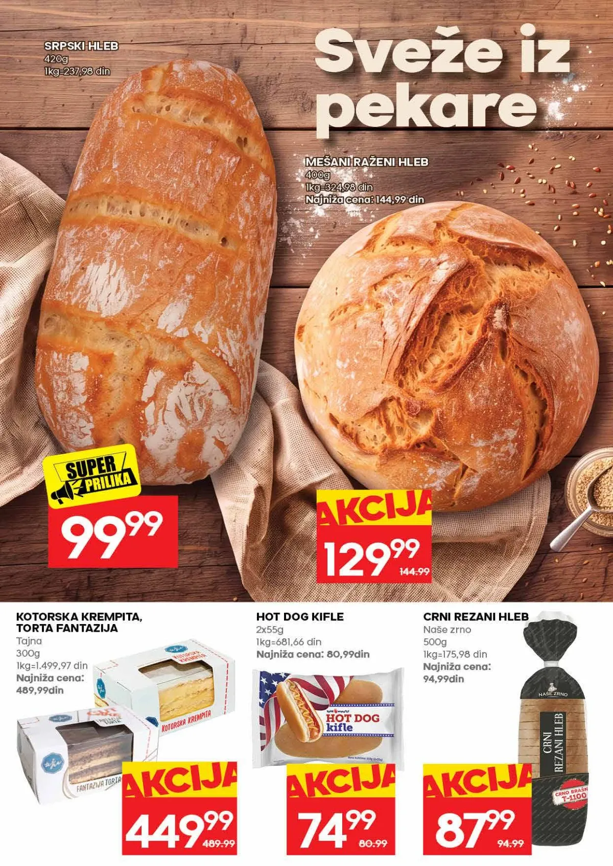 IDEA sveže iz pekare IDEA akcija na sveže pekarske proizvode