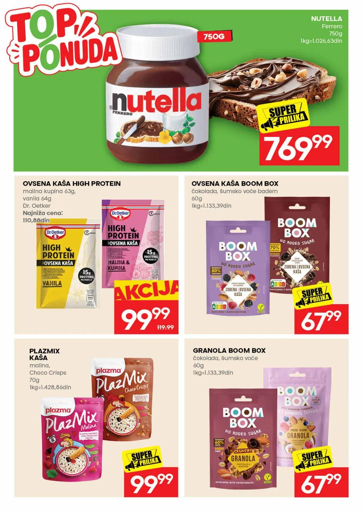 IDEA proizvodi za doručak IDEA Top ponuda namaza i proizvoda za doručak