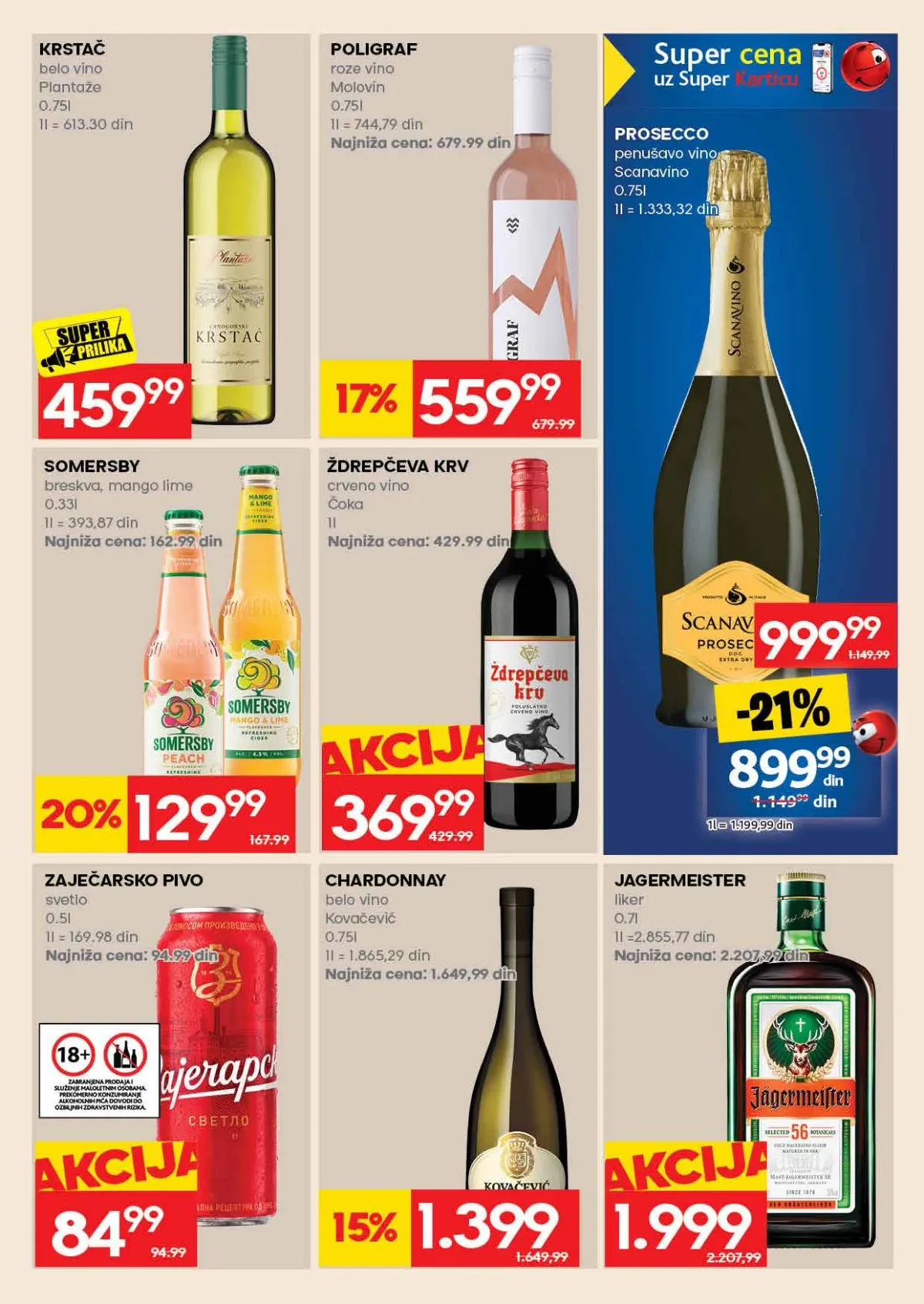 IDEA vino i piće na akciji IDEA akcija na vino i druga pića