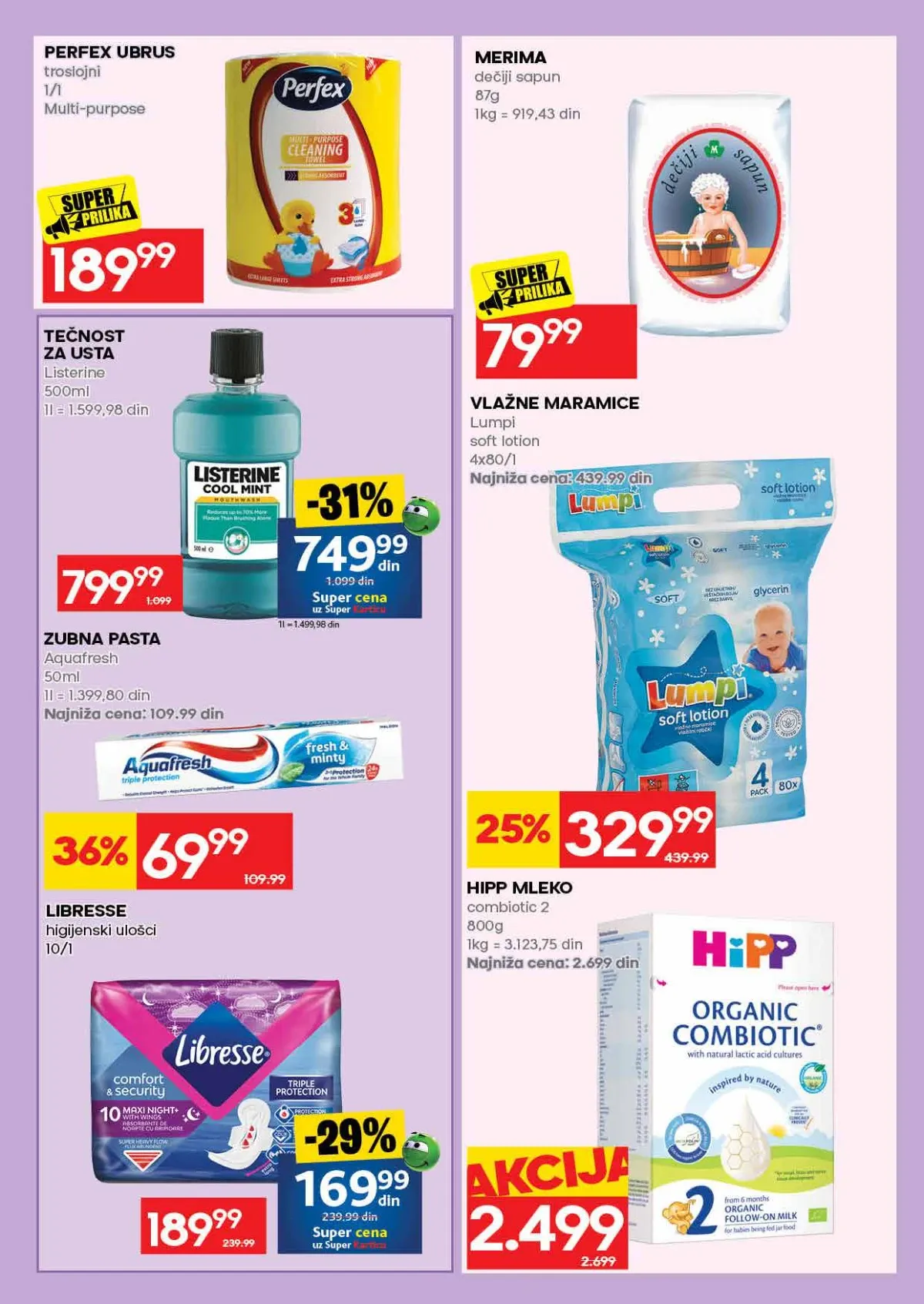IDEA proizvodi za bebe i ličnu negu IDEA akcija na proizvode za bebe i ličnu negu