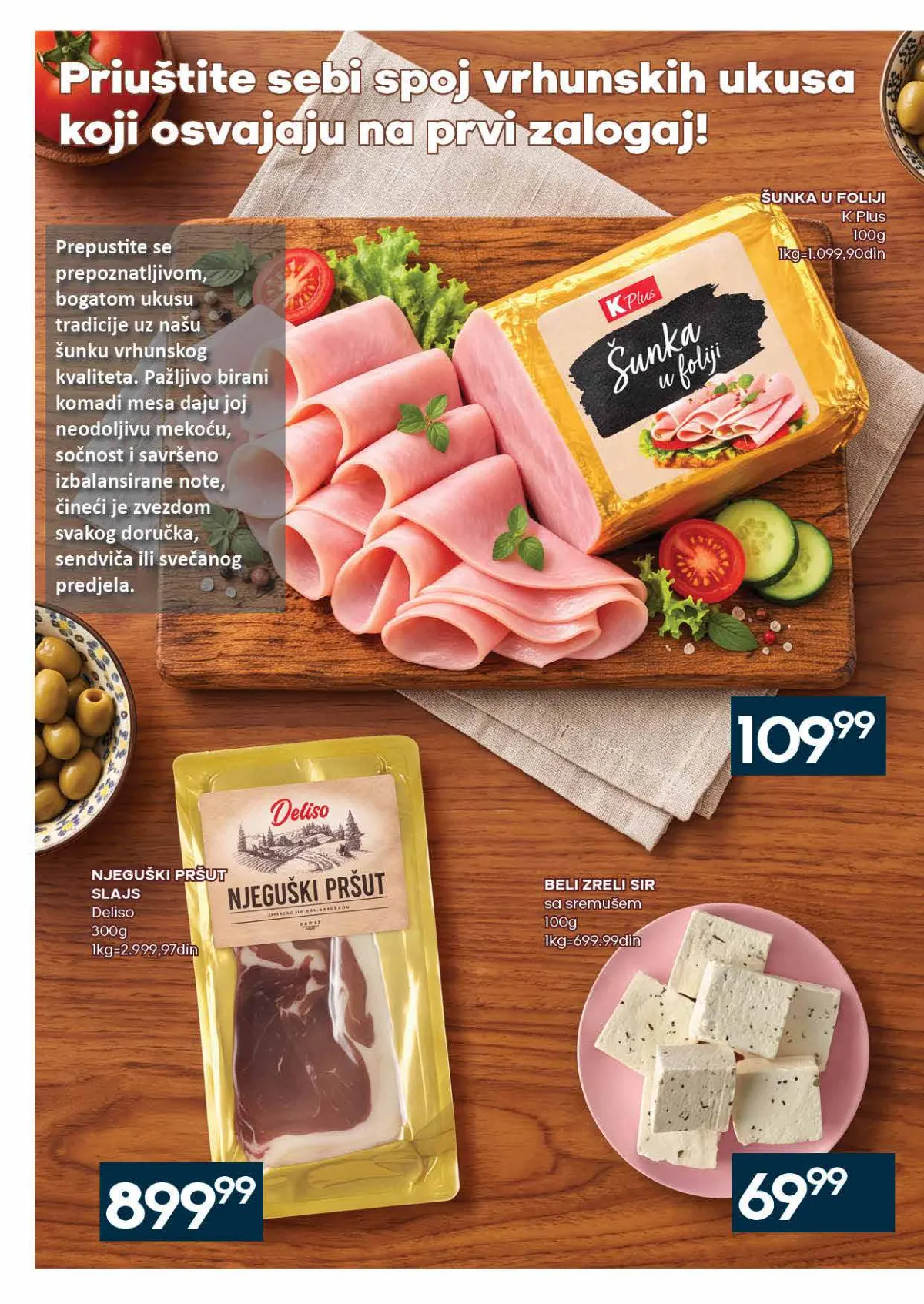 IDEA katalog strana 16 – šunka u foliji, njeguški pršut i beli zreli sir