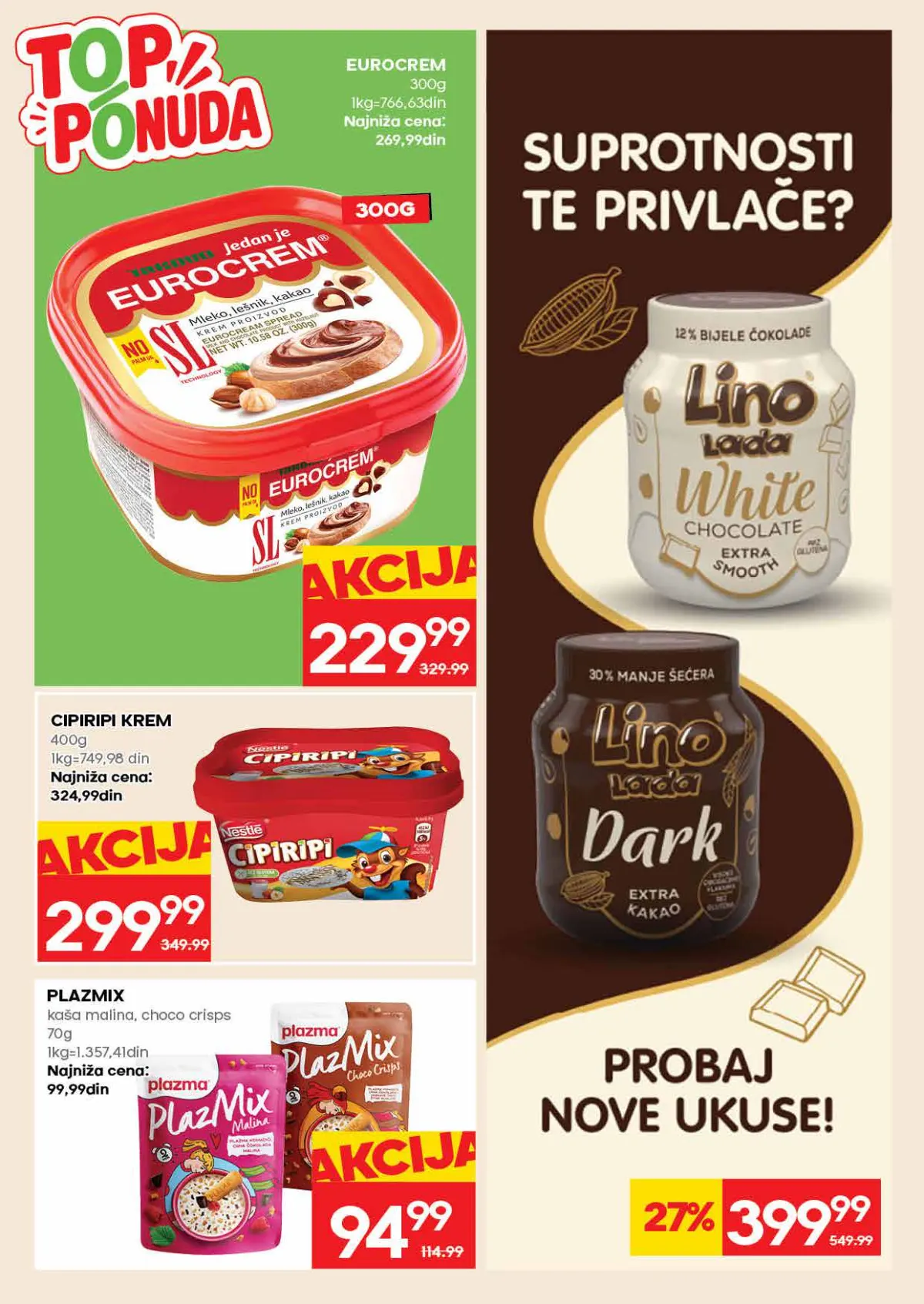 IDEA katalog strana 31 – Eurocrem, Cipiripi, Plazmix i Lino Lada namazi