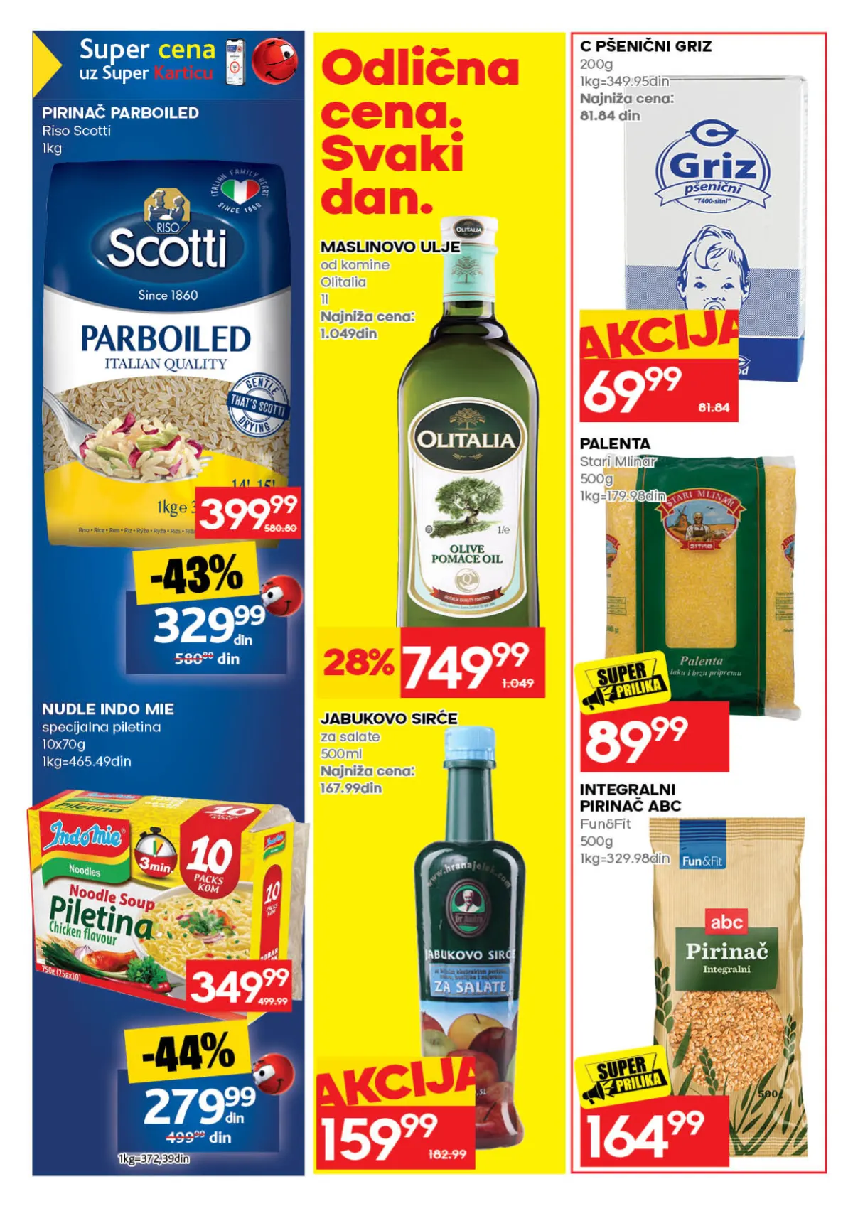 IDEA katalog strana 38 – Scotti pirinač, Olitalia maslinovo ulje, nudle i palenta