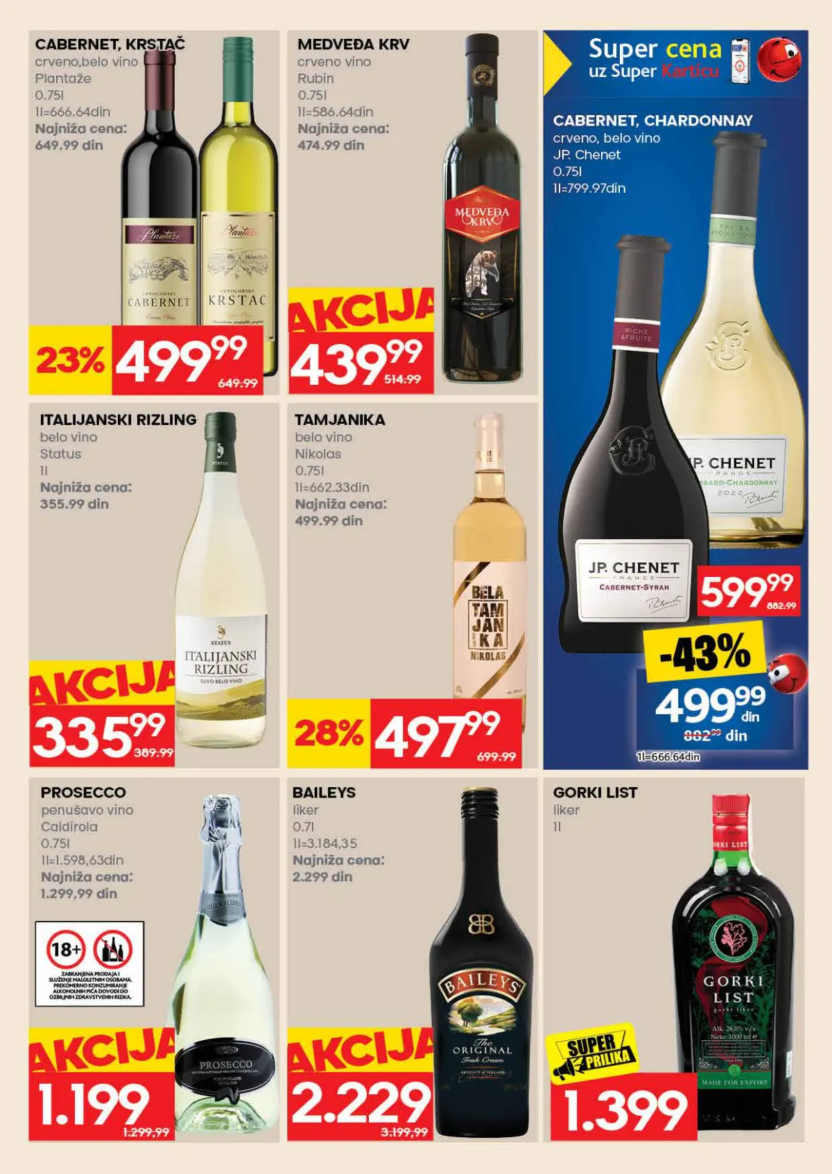 IDEA katalog strana 49 – Cabernet, Chardonnay, italijanski rizling, Prosecco i likeri