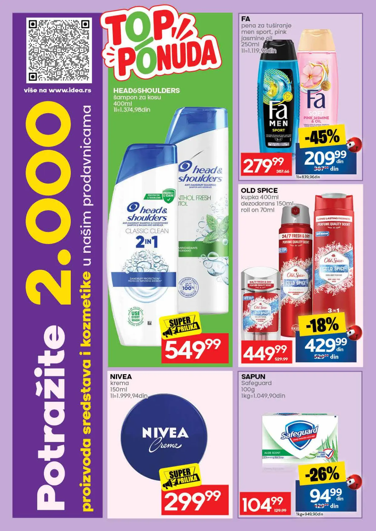 IDEA katalog strana 50 – Head and Shoulders šampon, Fa dezodorans, Nivea i sapuni
