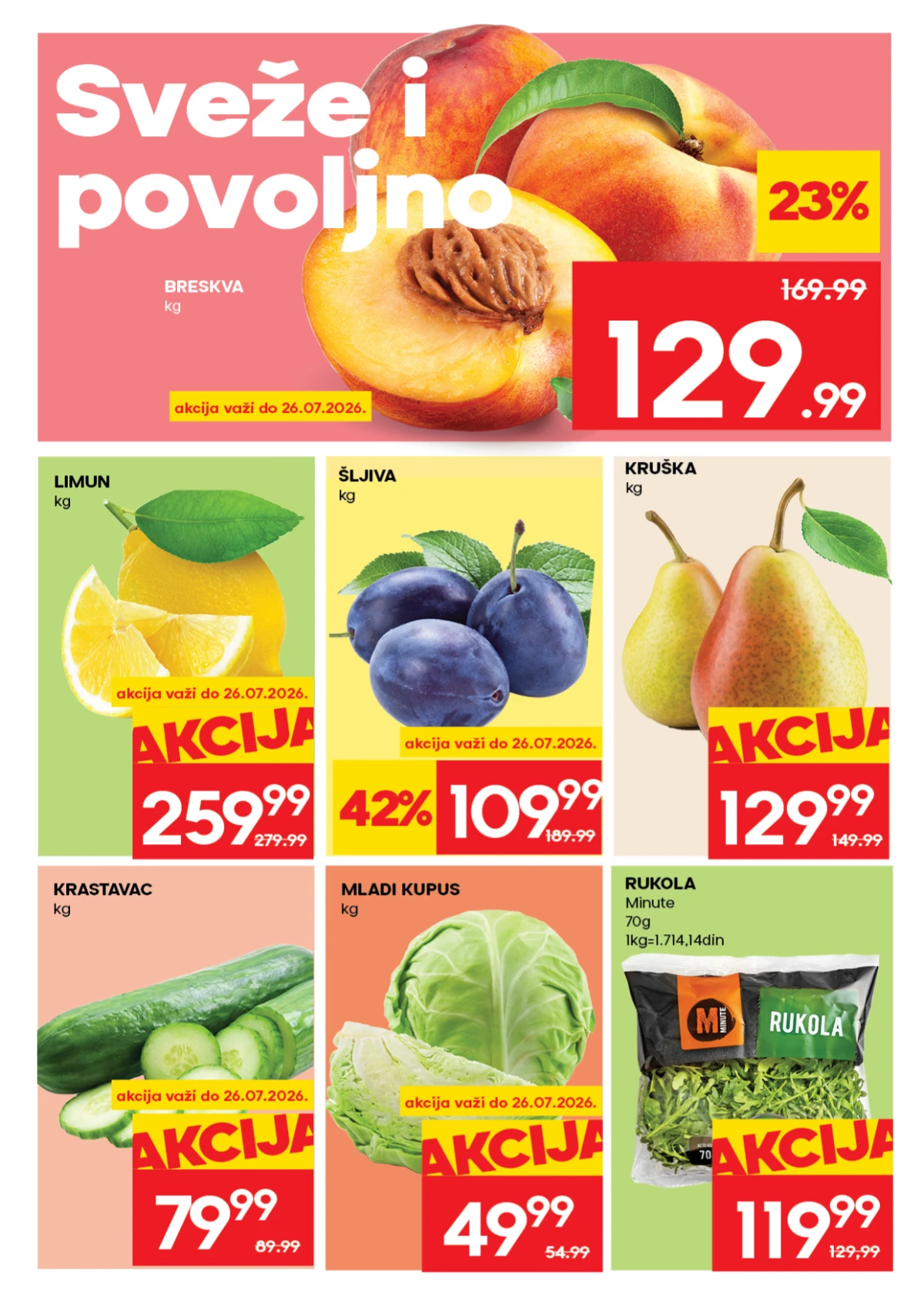 IDEA katalog – breskve, šljive i sveže voće na akciji