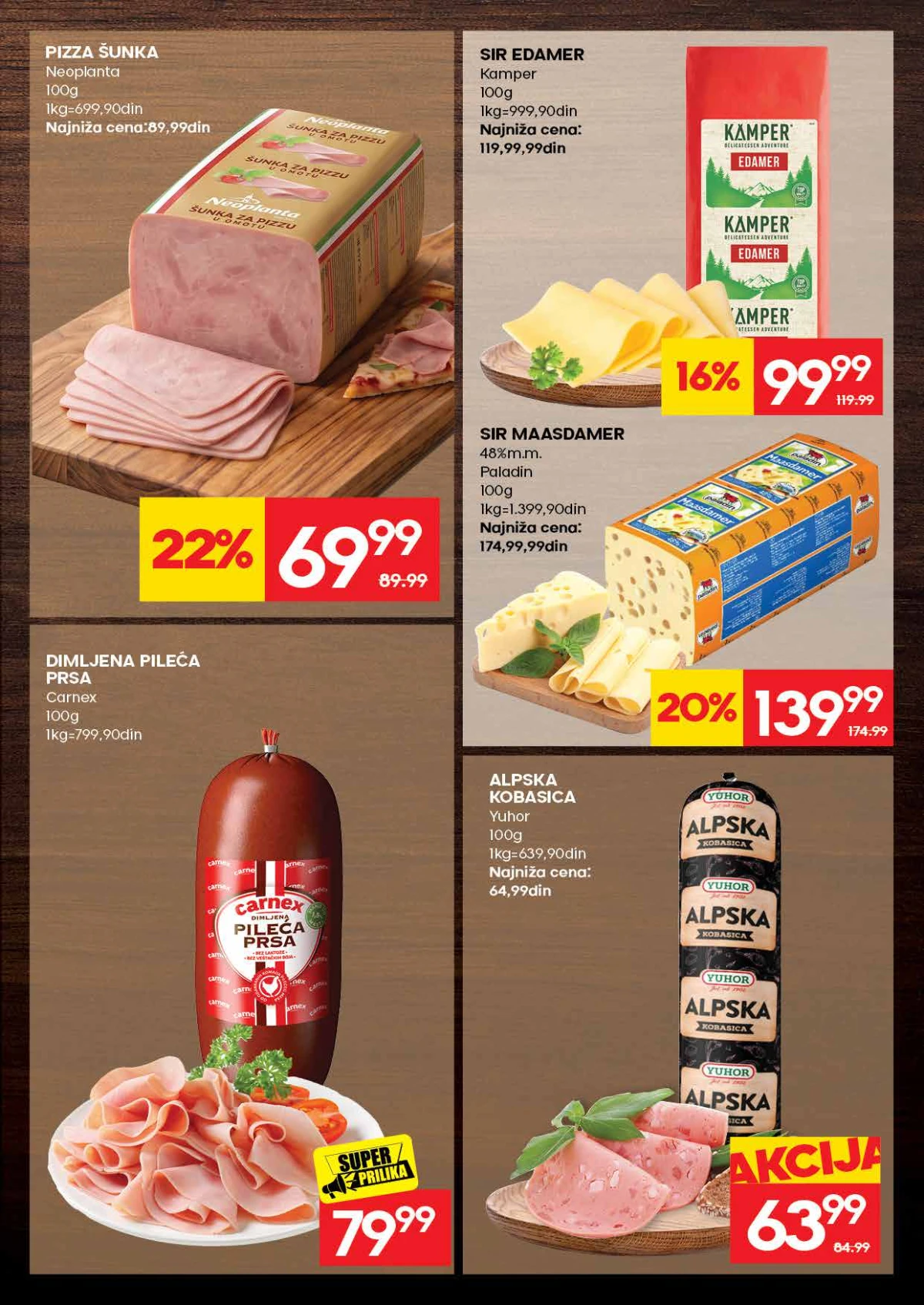 IDEA katalog – šunka, sirevi i kobasice na akciji