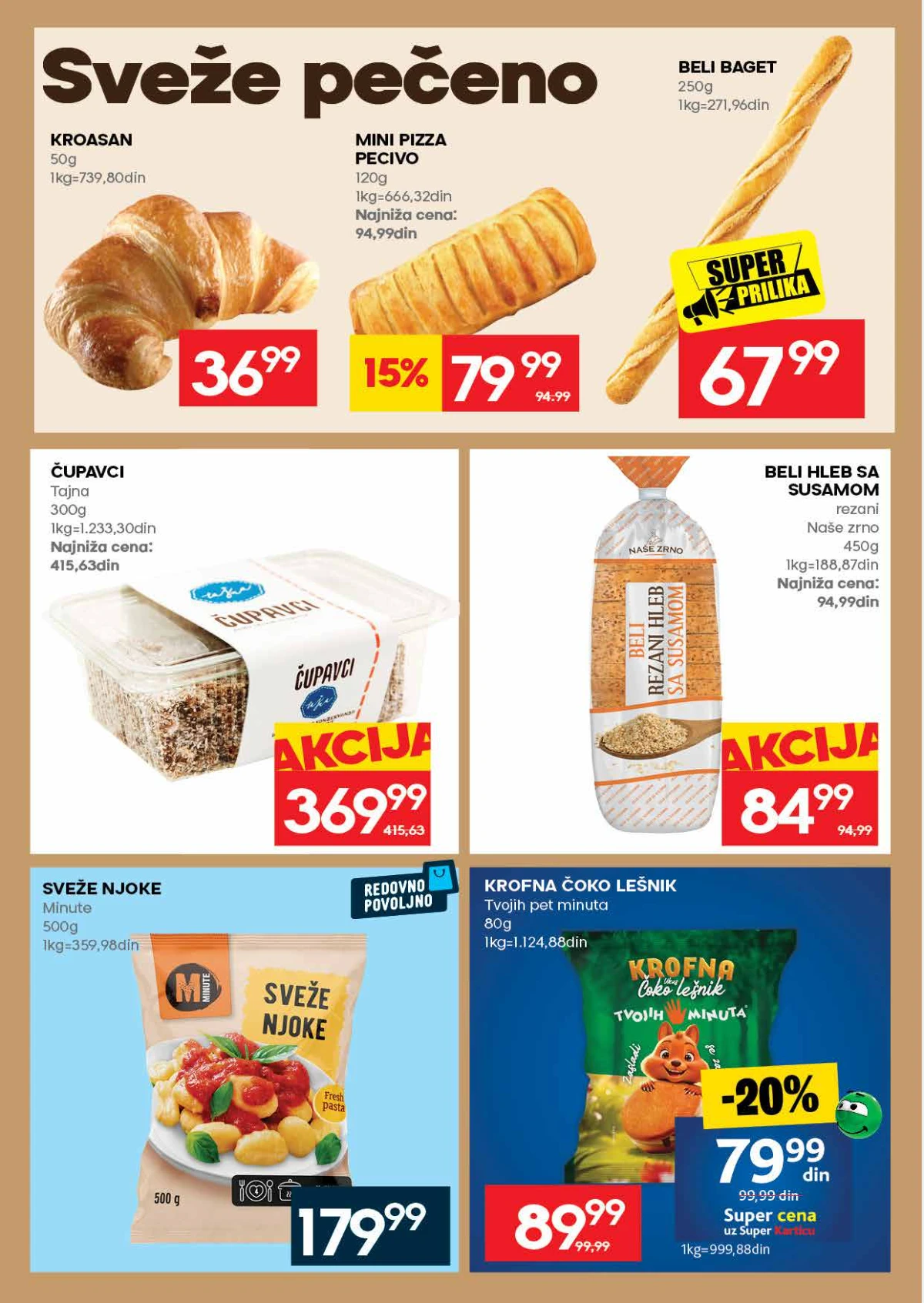 IDEA katalog – pecivo, hleb i sveže testenine na akciji