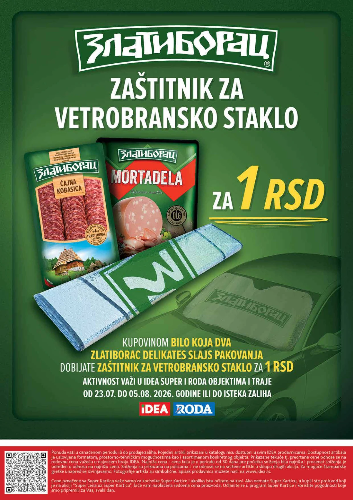 IDEA katalog – završna strana sa dodatnim pogodnostima i informacijama