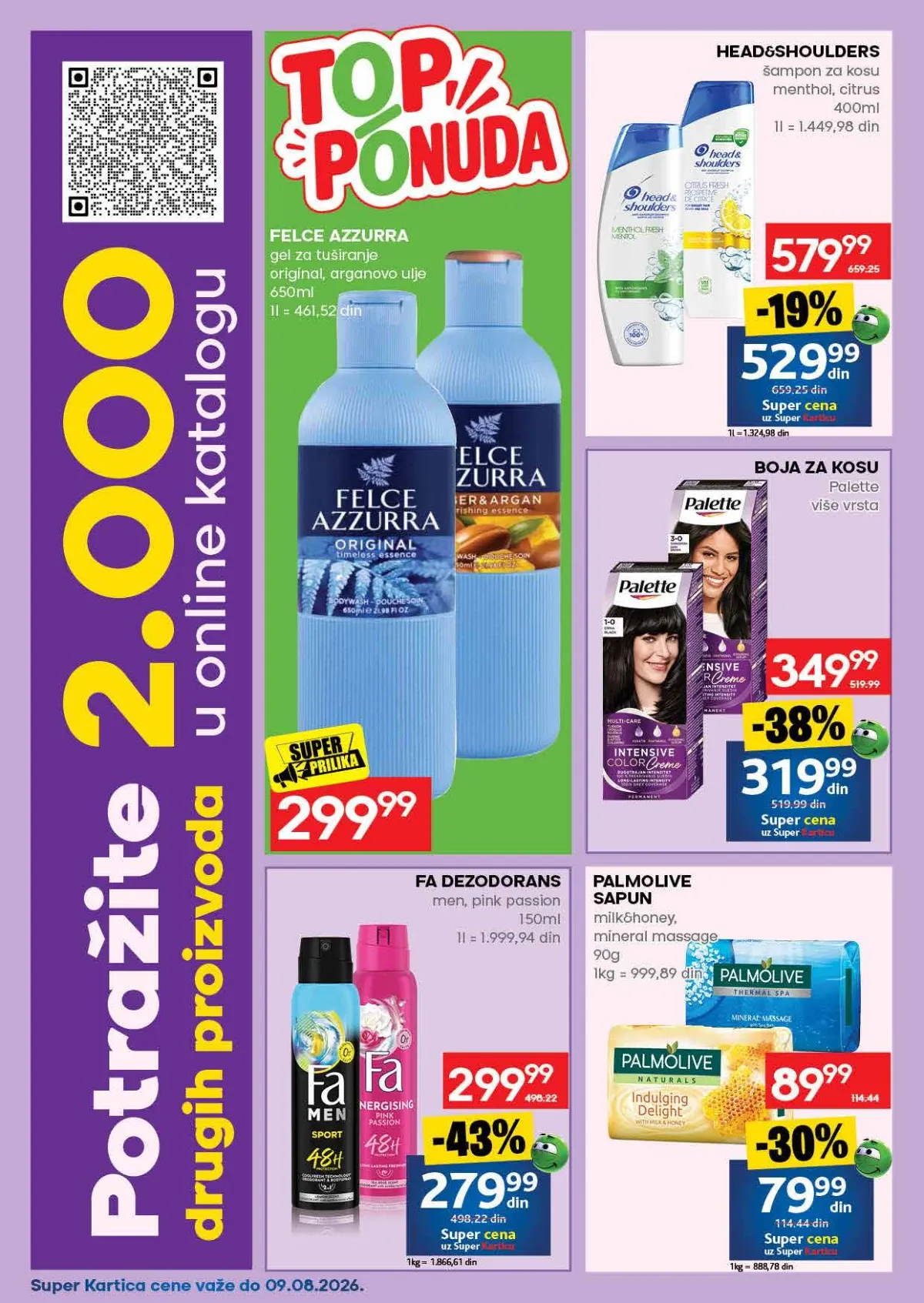 IDEA katalog strana 50 – Head and Shoulders, Felce Azzurra, Palette, Fa i Palmolive proizvodi.