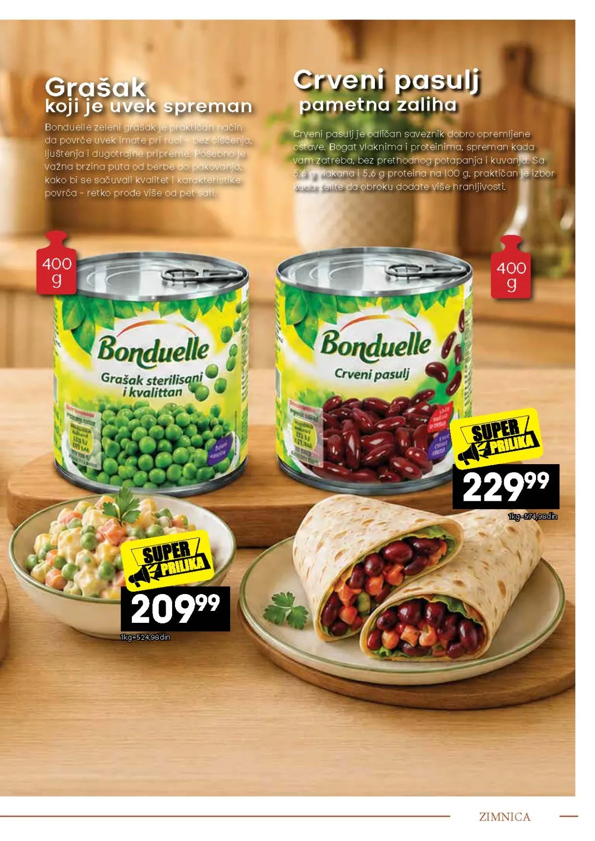 IDEA, Mercator i Roda katalog – Bonduelle grašak i crveni pasulj