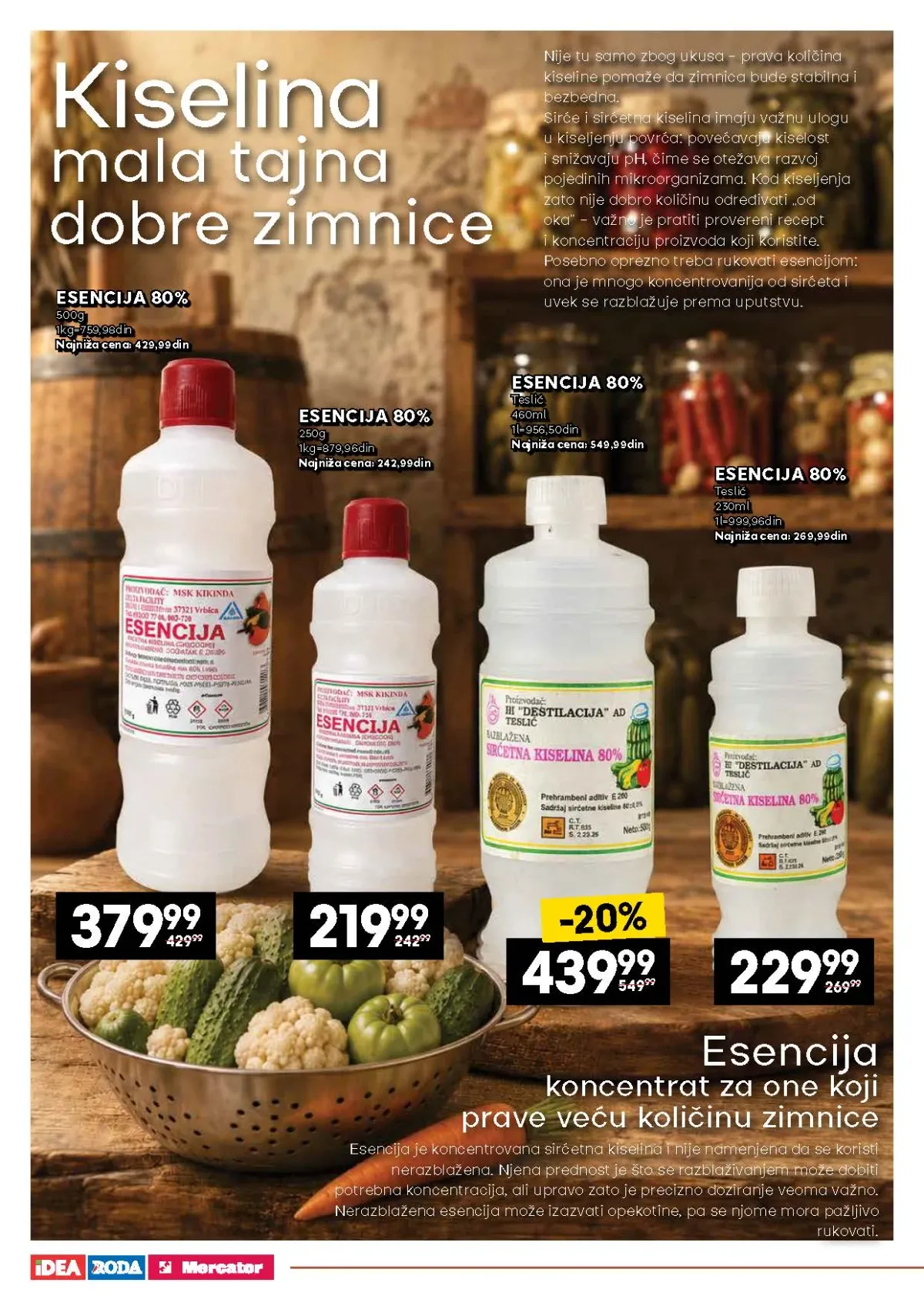 IDEA, Mercator i Roda katalog – esencija za pripremu zimnice