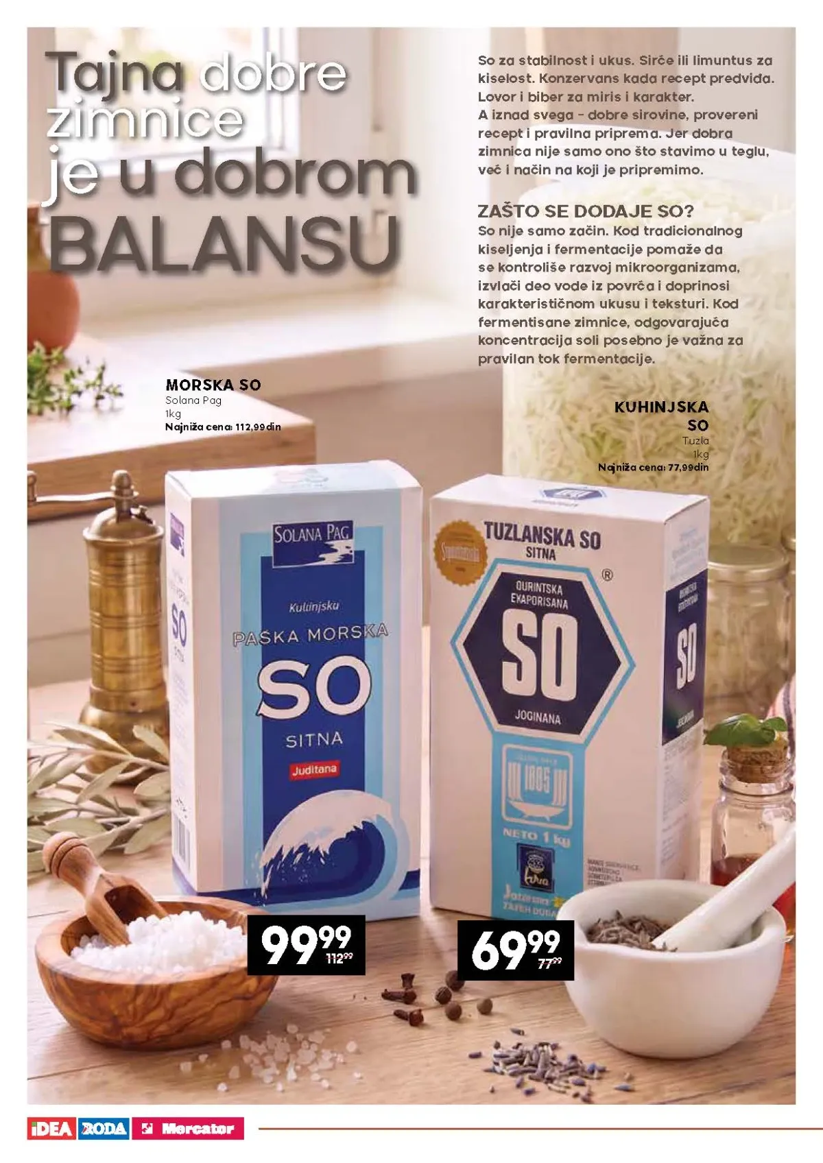 IDEA, Mercator i Roda katalog – morska i kuhinjska so