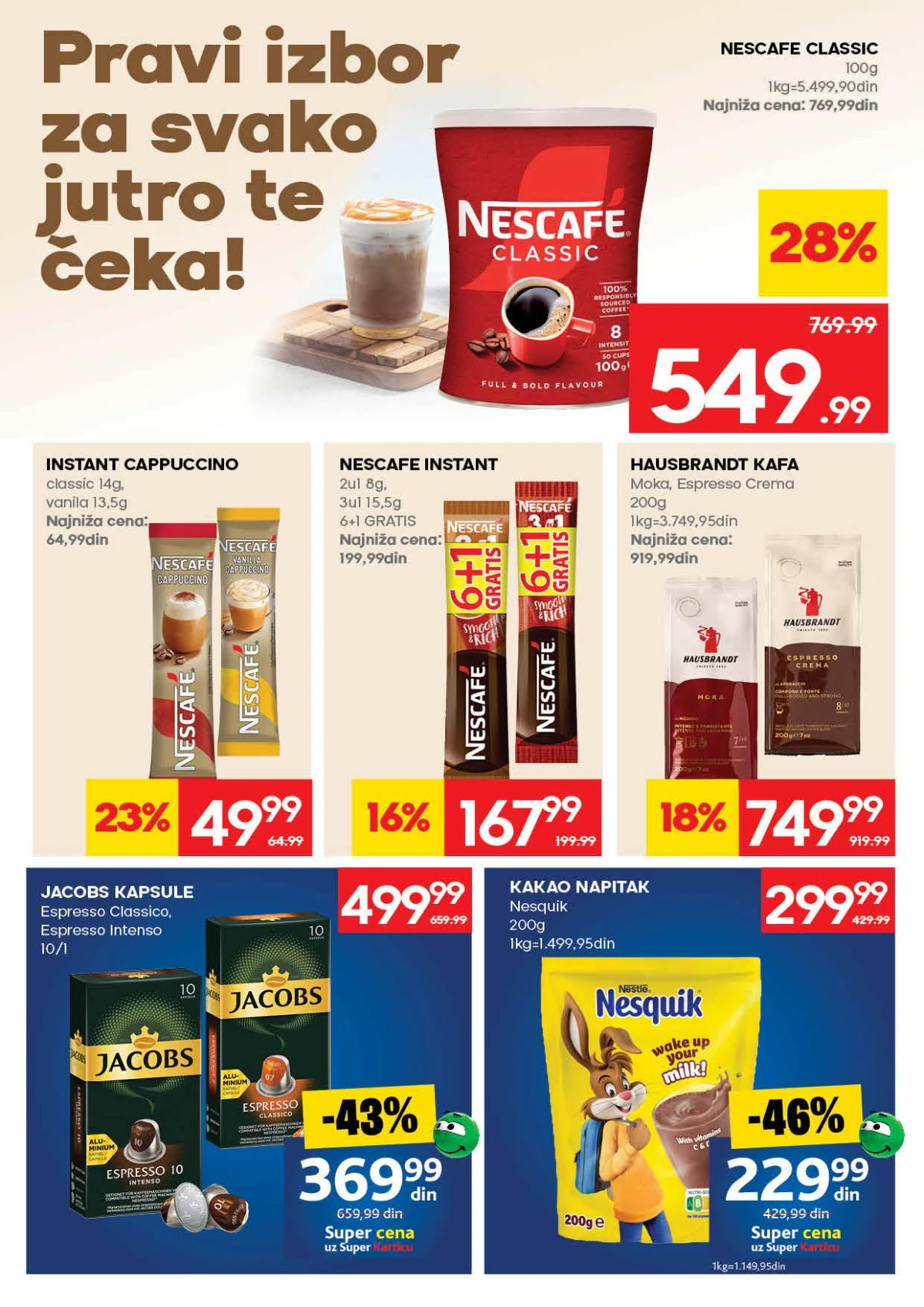 IDEA akcija strana 16 – testenina, pirinač, brašno, ulje, začini i osnovne životne namirnice.