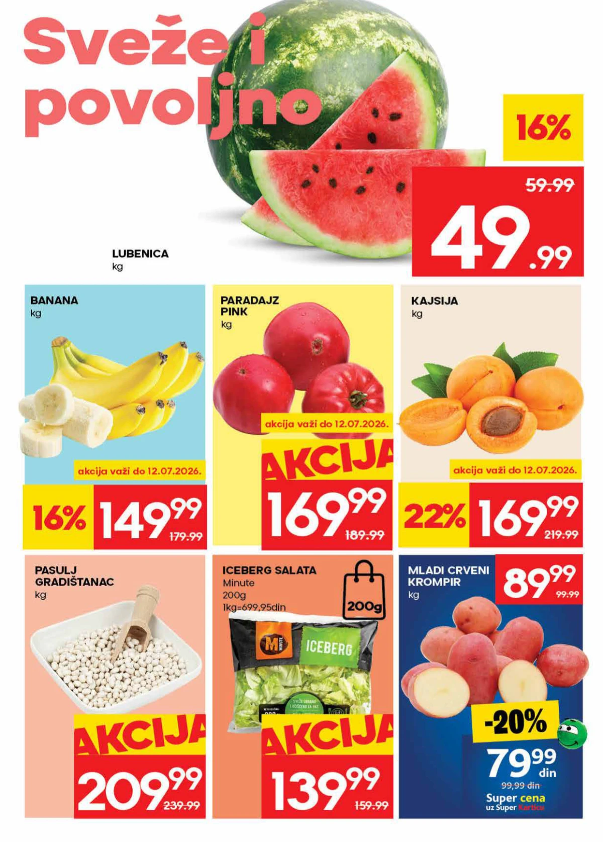 IDEA katalog strana 2 – akcijske cene voća, povrća i sezonskih proizvoda